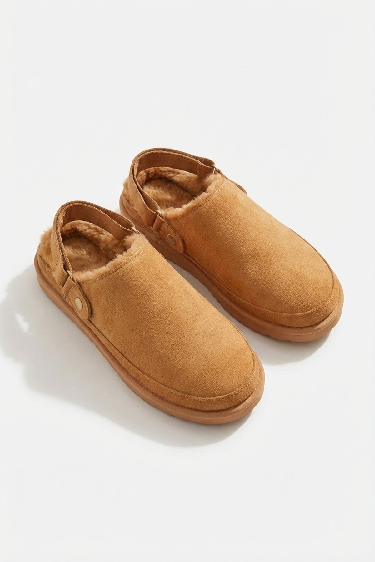 Camel Niraya Faux Suede Slingback Mule Sandals With Cuff Strap, Image 5 of 8