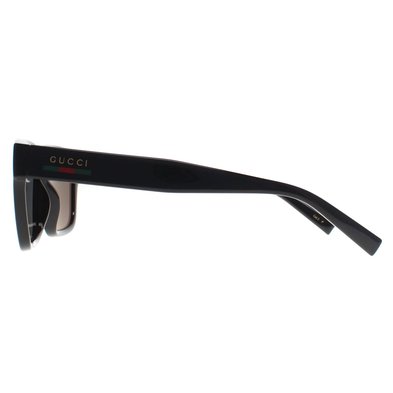 Black Square Shiny Black Grey Polarized GG1857S, Image 3 of 4