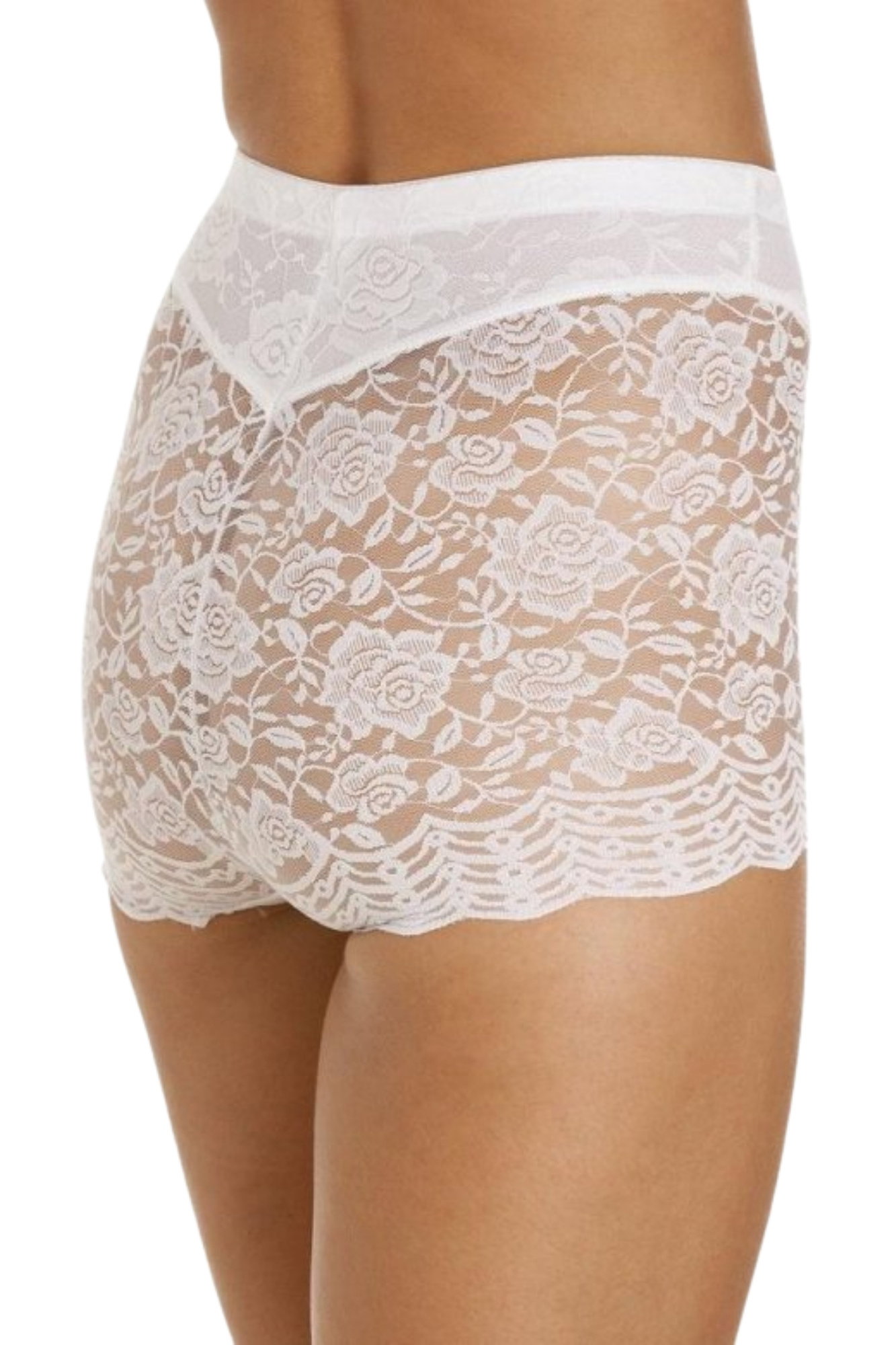White 2 Pack Floral Lace Control Boxers, Image 2 of 4