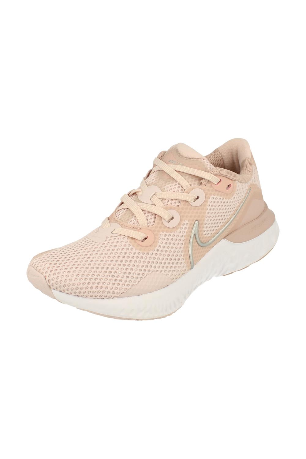 Beige Nike Womens Renew Run Running Trainers, Image 2 of 6