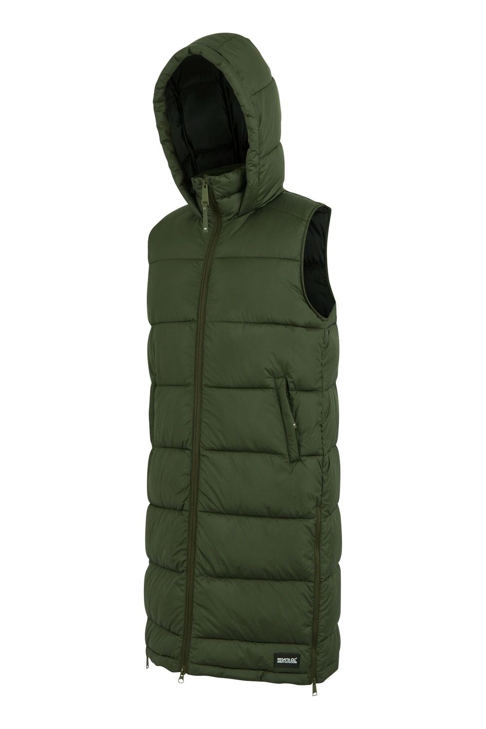 Khaki Ganella Long Length Gilet, Image 3 of 3