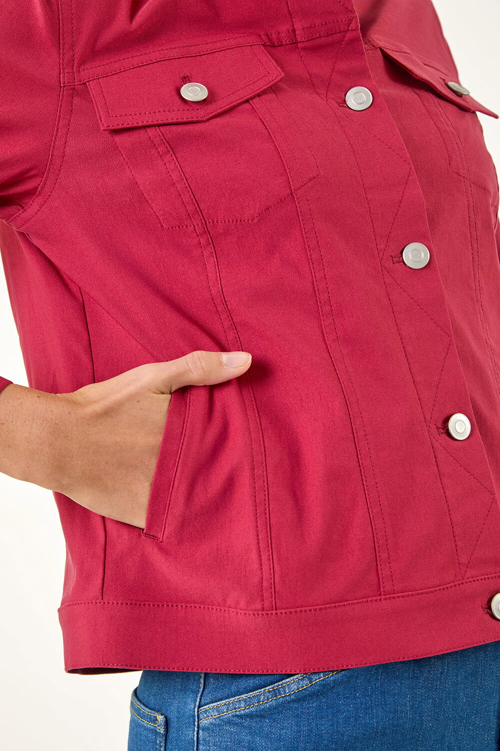 Rust Stretch Pocket Detail Jacket, Image 7 of 6