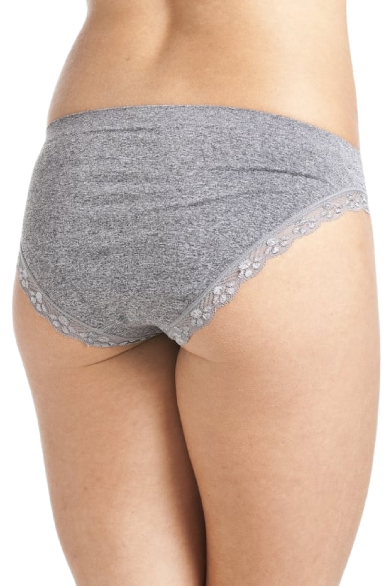 Grey Grey 2 Pack Seamless Soft Midi Briefs, Image 4 of 4