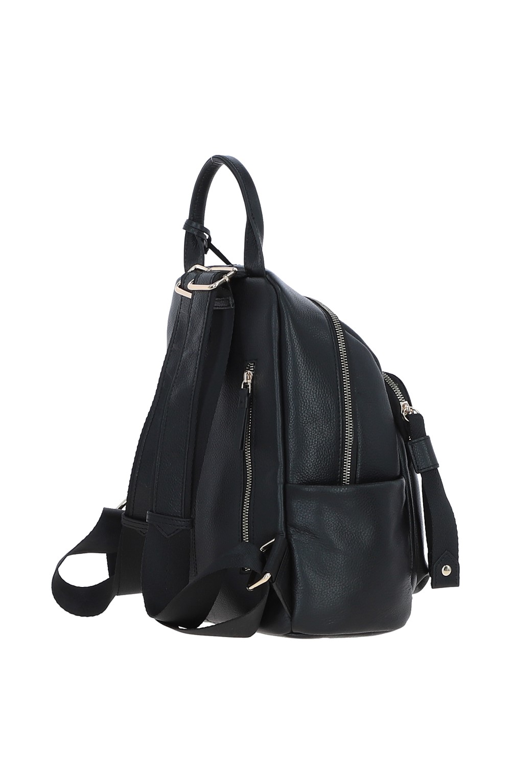 Black 'Lusso Legato' Real Leather Backpack, Image 4 of 4