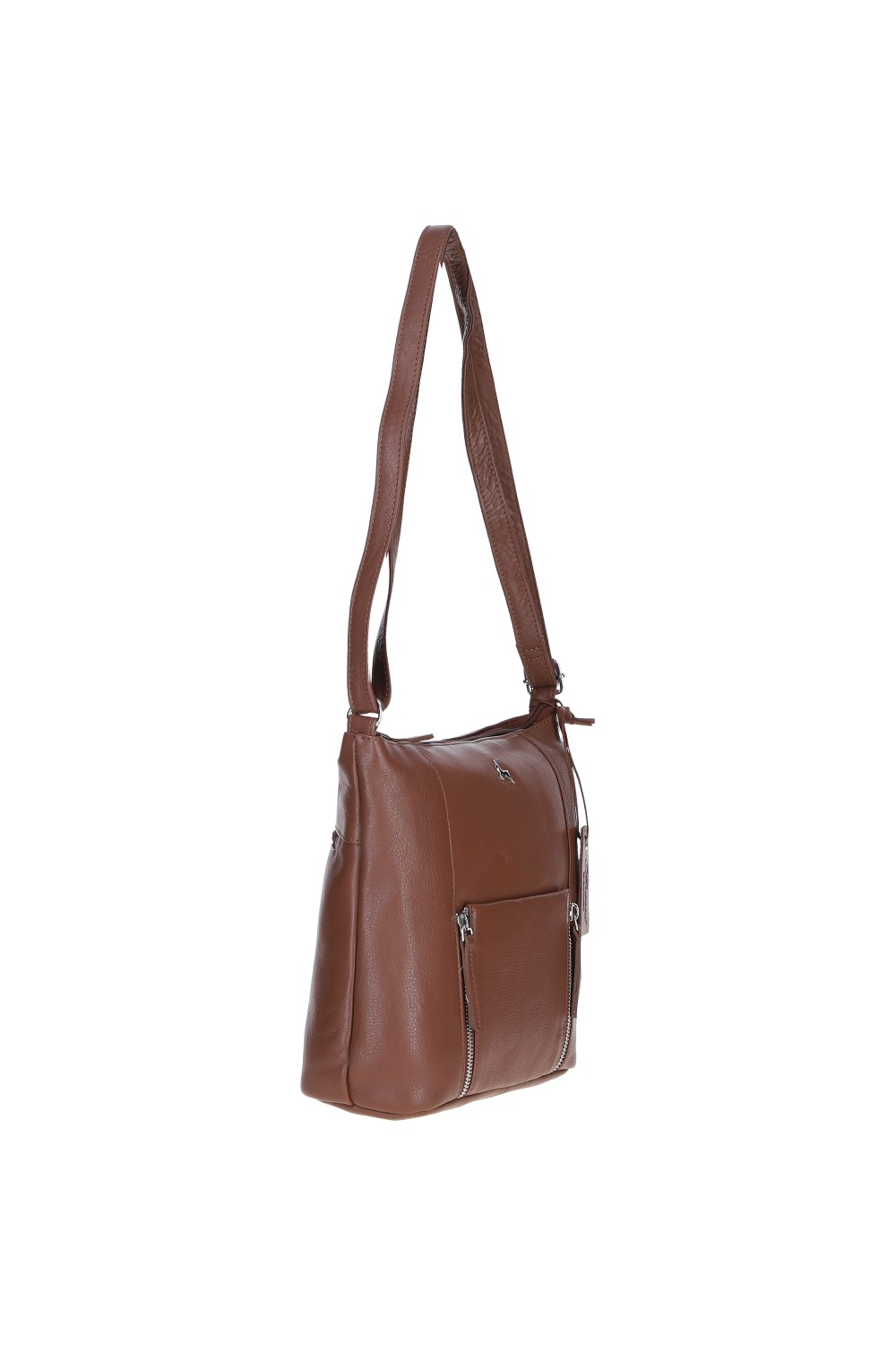 Brown 'Donegal' Practical Real Leather Shoulder Bag, Image 3 of 5