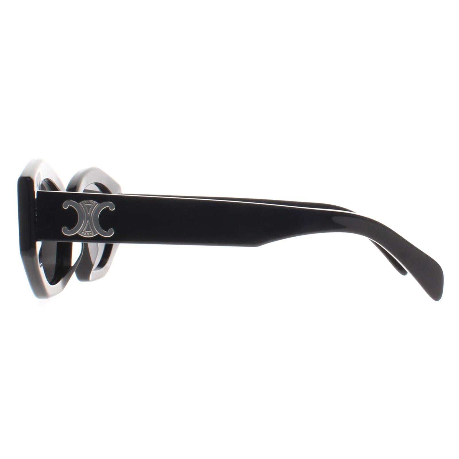 Black Cat Eye Shiny Black Smoke Grey Triomphe CL40238U, Image 3 of 4