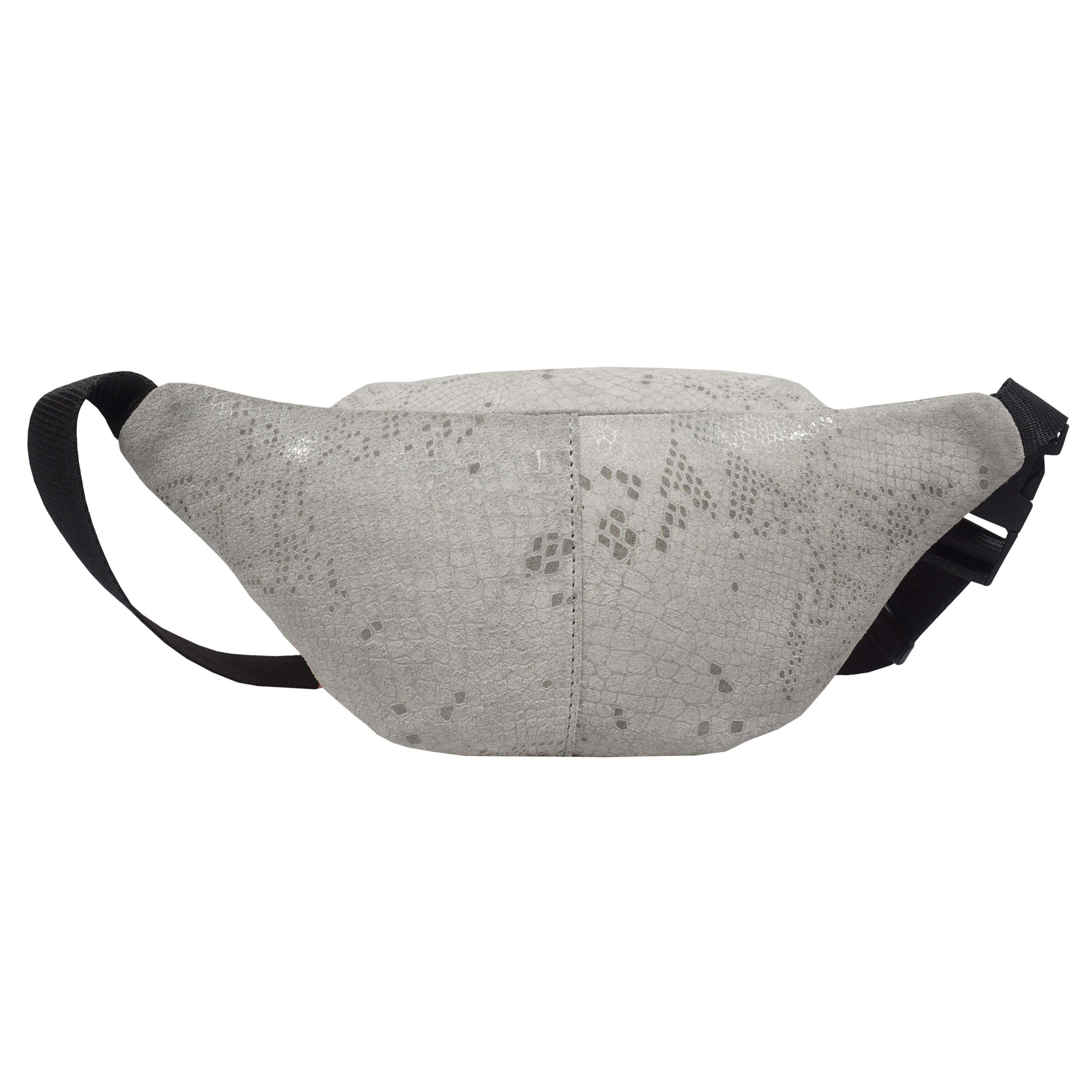 Grey 'NOAH' Real Leather Bum Belt Bag, Image 4 of 6