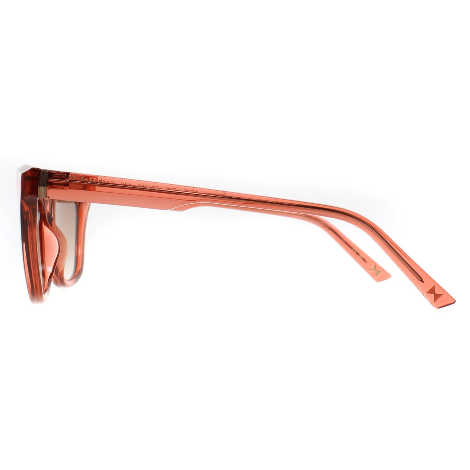 Red Ted Baker Red Cat Eye Transparent Candy Cane Red Brown Grey Gradient TB1639 Tanner, Image 3 of 4