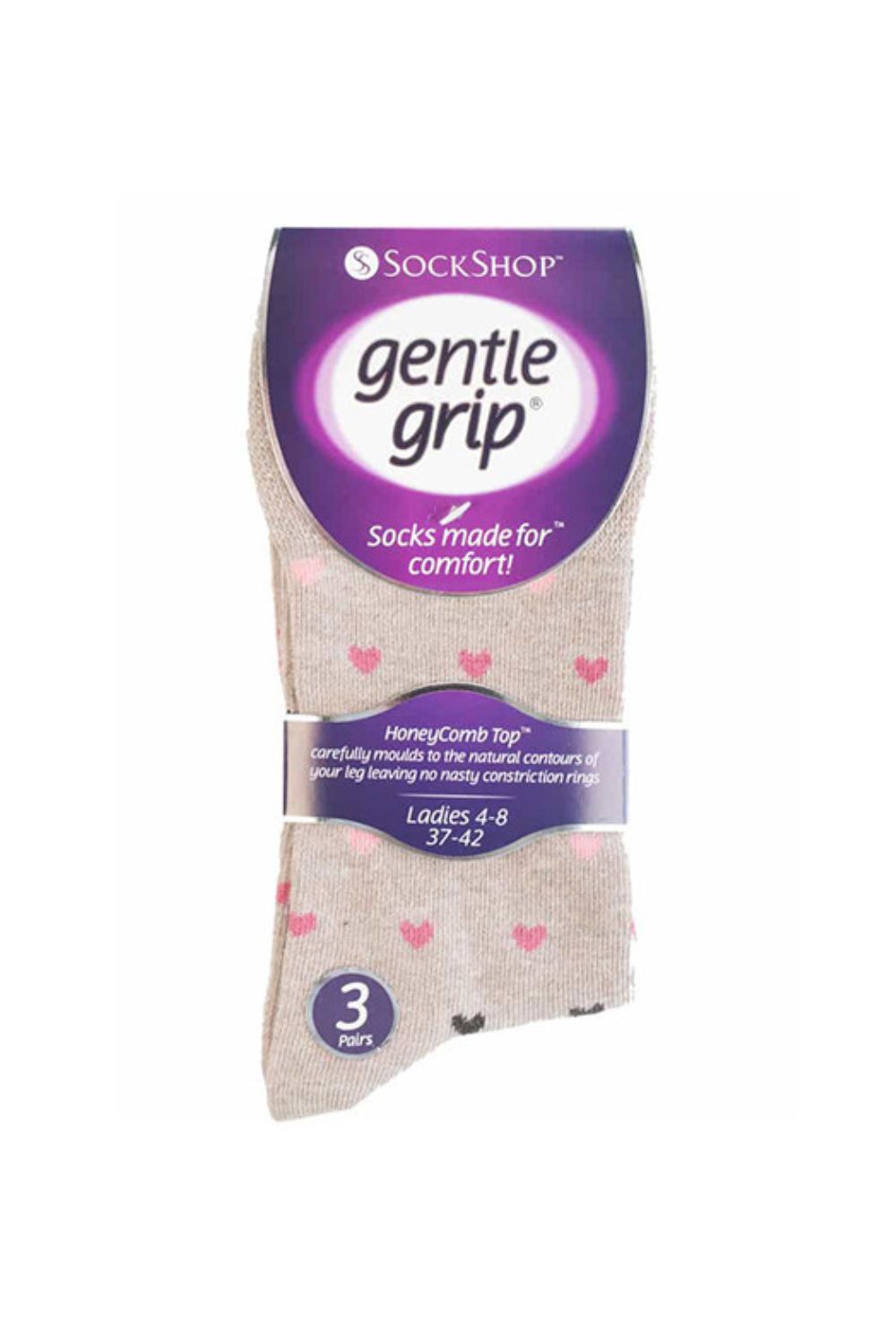 Light Pink 6 Pairs Non Elastic Socks, Image 2 of 5