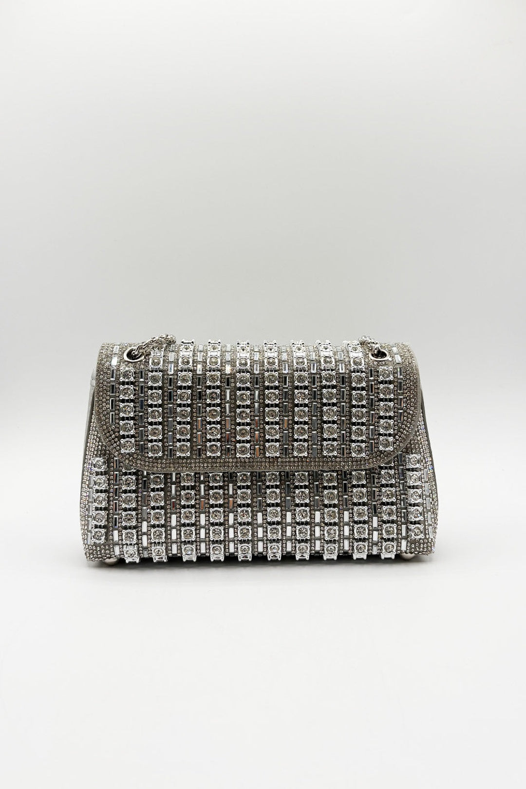 Silver Silver Embellished Shoulder Bag, Image 1 of 4