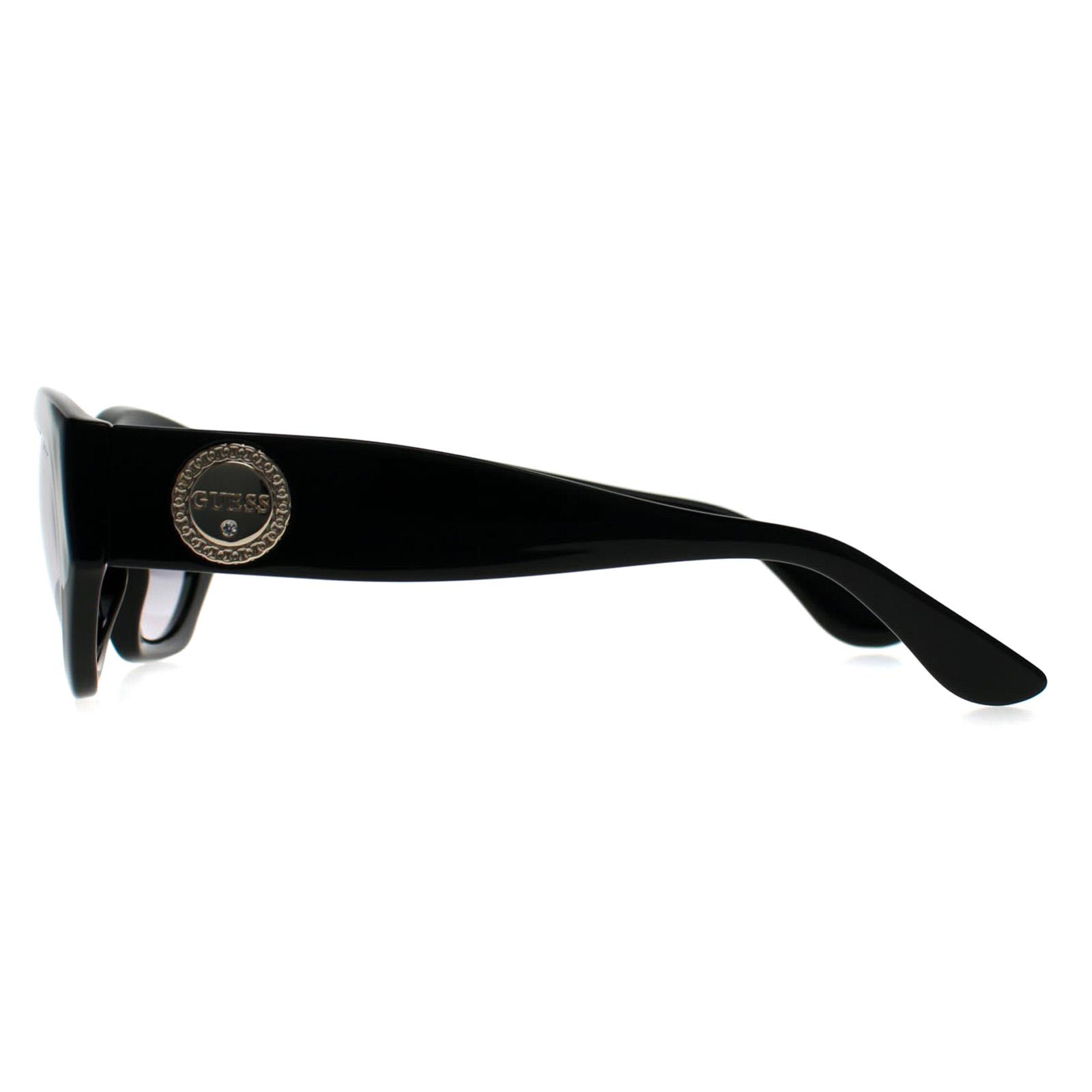 Black Guess Black Oval Shiny Black Grey Gradient GF6164, Image 3 of 3