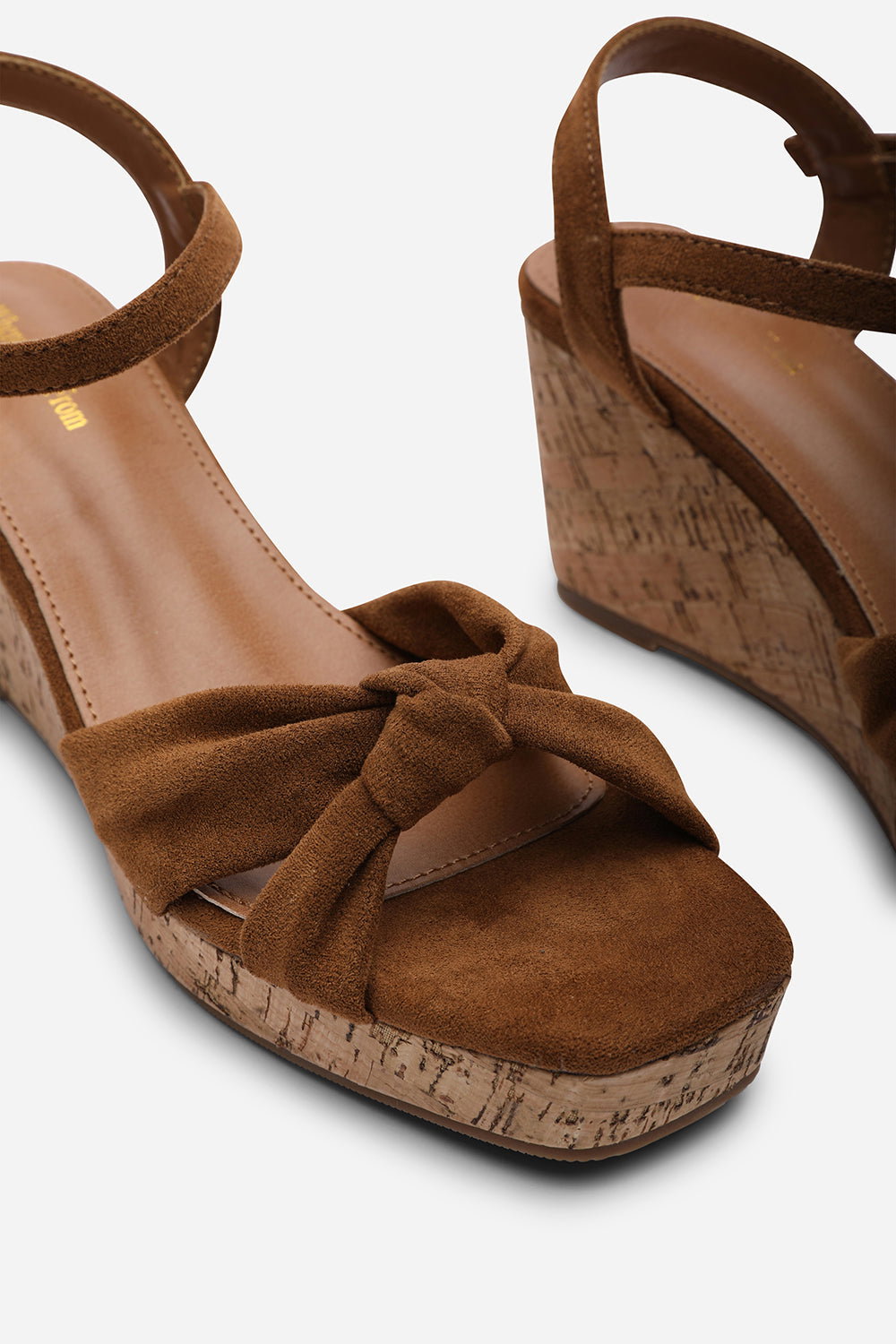 Brown Mystique Platform Knot Detail Wedge, Image 5 of 6