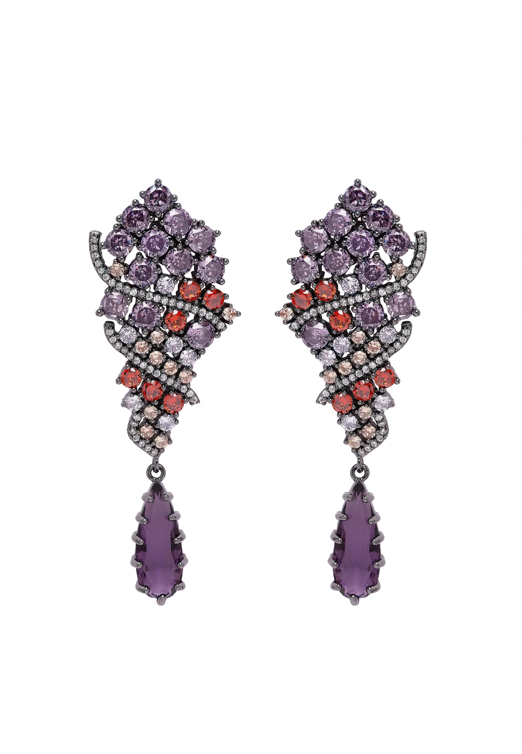 Purple Diva Contemporary Drop Earrings