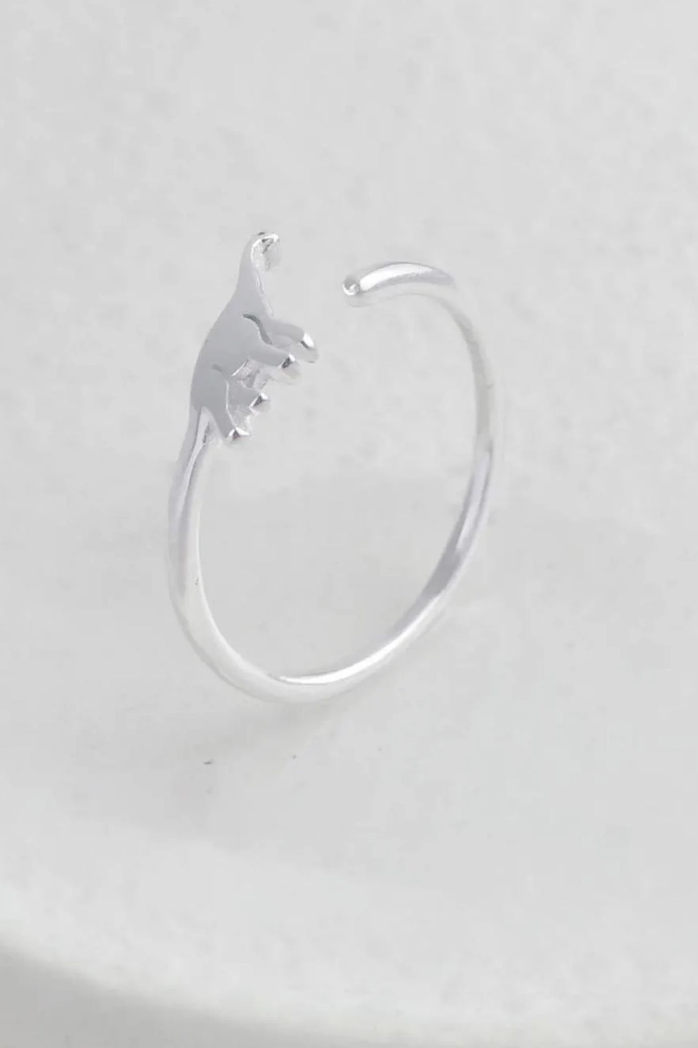 Silver Sterling Silver Brontosaurus Dinosaur Ring, Image 2 of 2