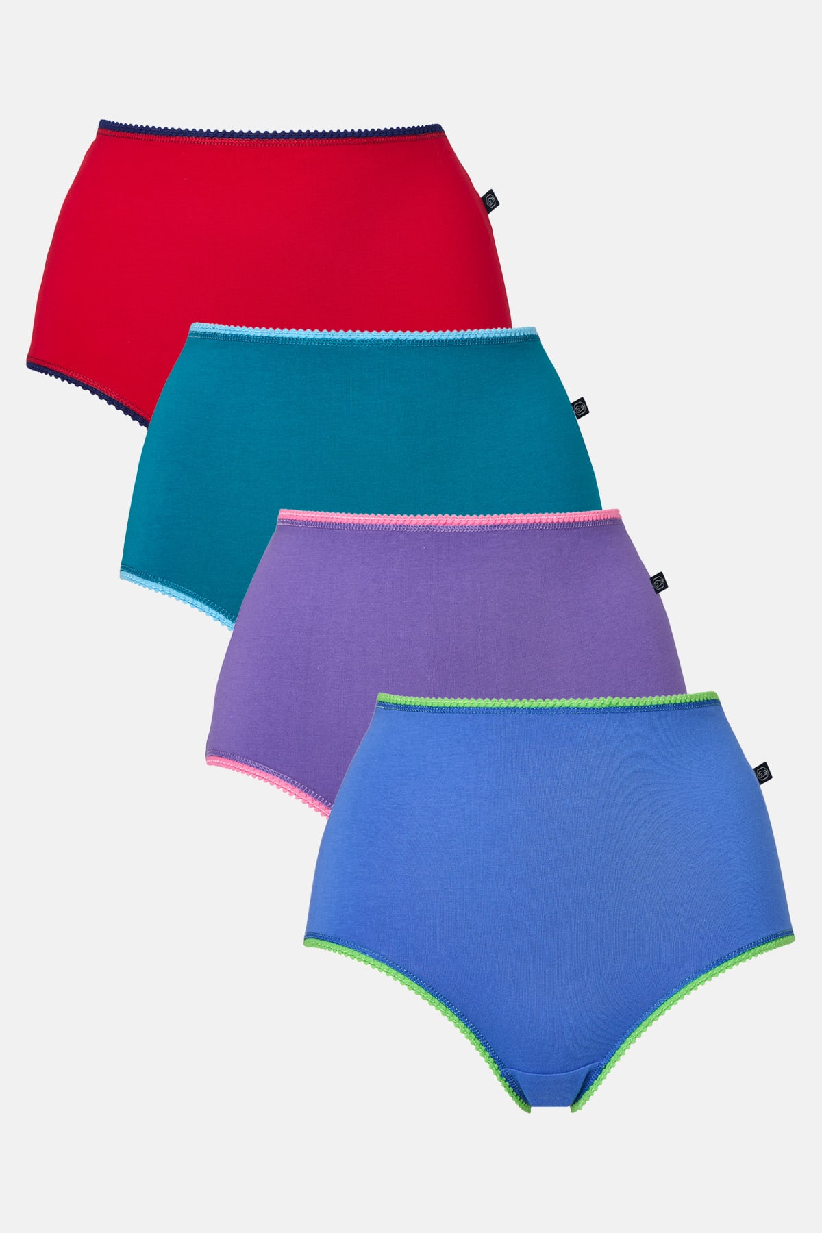 Multi Pack Of Four "Lucky Dip" Cotton Full Briefs
