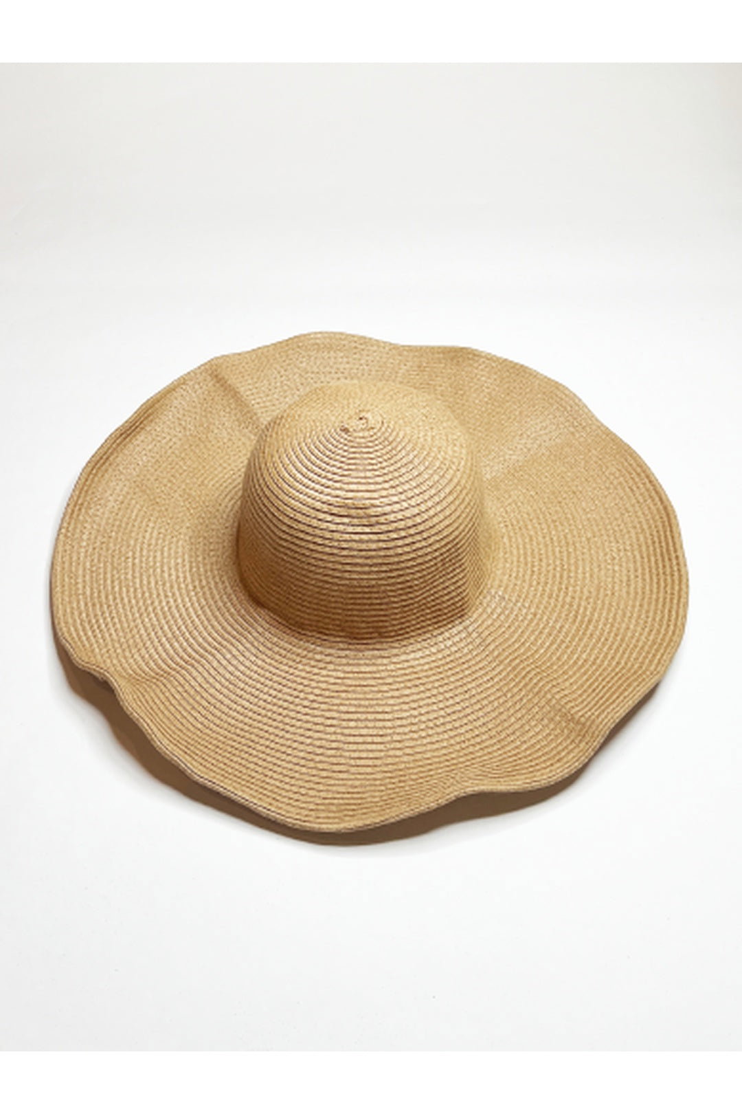 Tan SVNX Tan Oversized Straw Summer Hat, Image 2 of 3