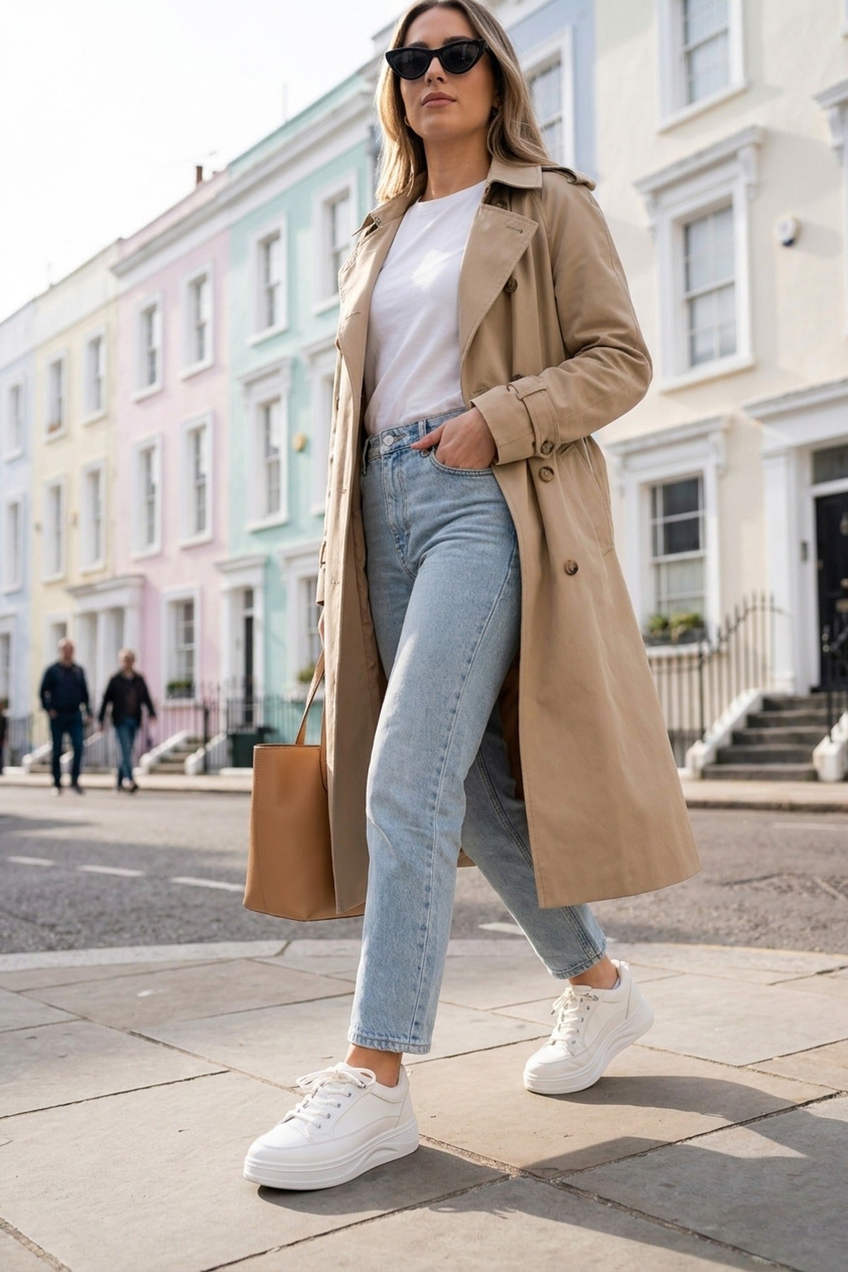 White Constance Chunky Sole Lace Up Trainers, Image 5 of 5
