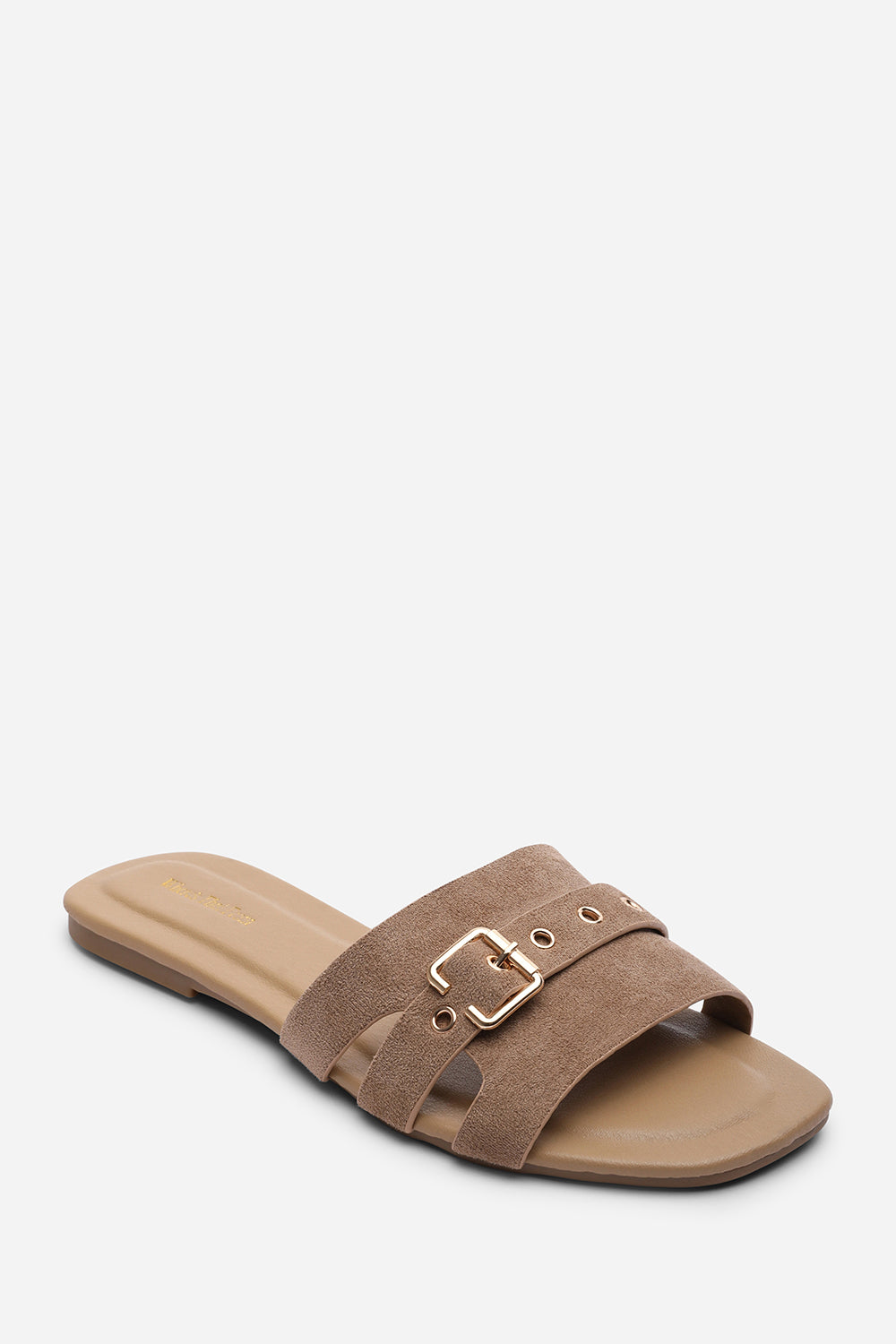 Camel Alvita Buckle Slide on Flat Slide On Sandal, Image 3 of 6