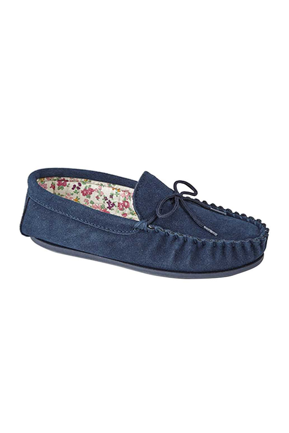 Navy Lily Slip On Slippers, Image 1 of 3
