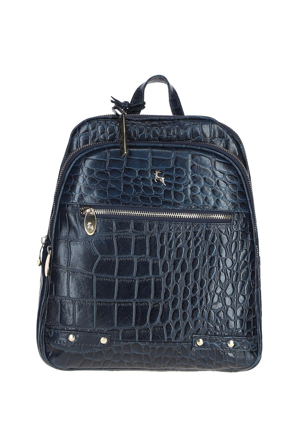 Navy 'Camilla' Real Leather Backpack, Image 1 of 4