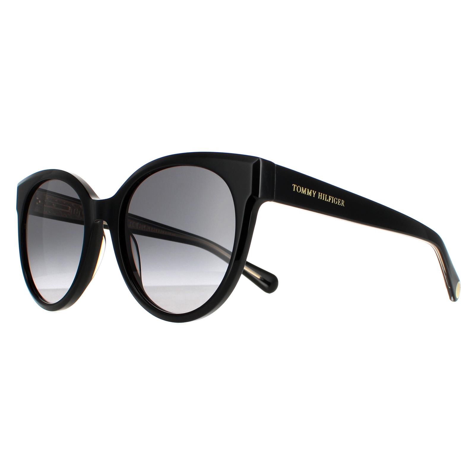 Black Tommy Hilfiger Black Cat Eye Black Dark Grey Gradient TH 1885/S, Image 2 of 4