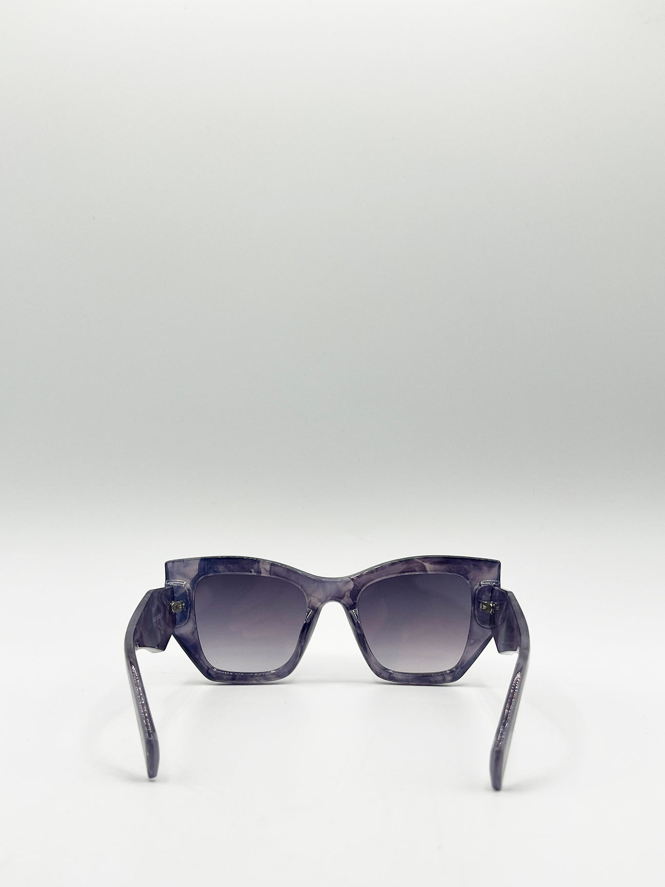 Purple Square Cat-Eye Sunglasses in Purple Multi, Image 4 of 6