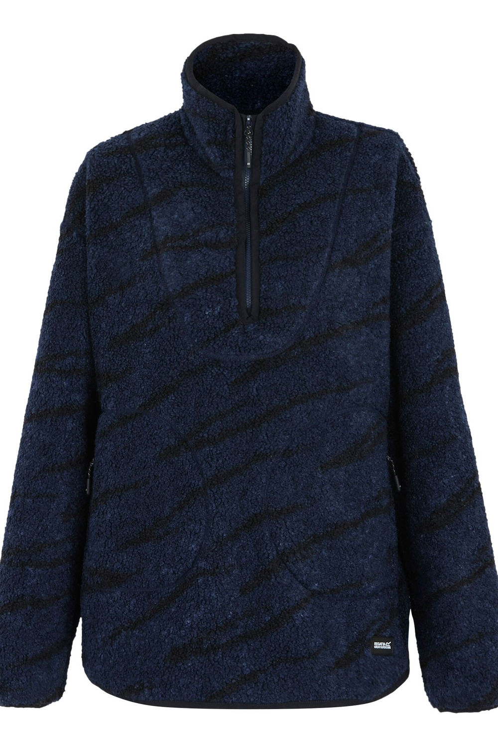 Multi Frankie Abstract Borg Half Zip Fleece Jacket, Image 1 of 6
