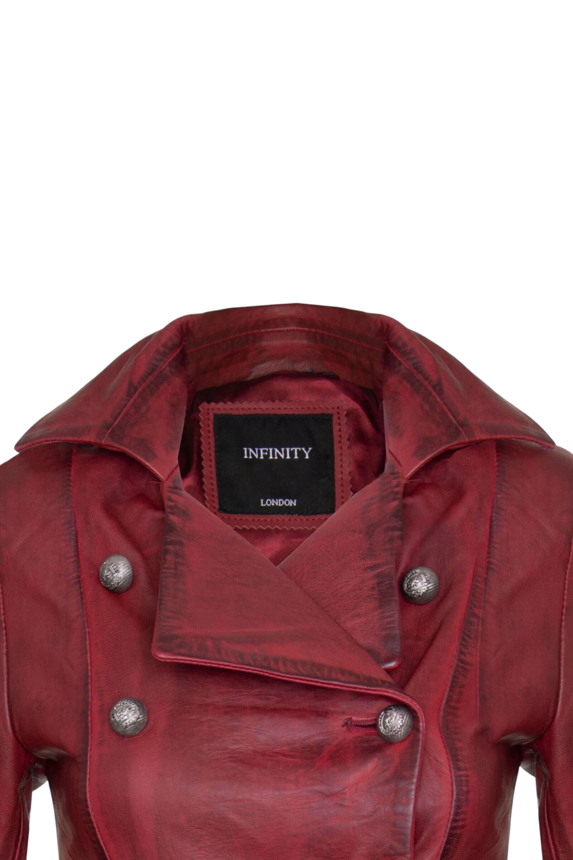 Burgundy Womens Gothic Victorian Coat-Accra, Image 4 of 4