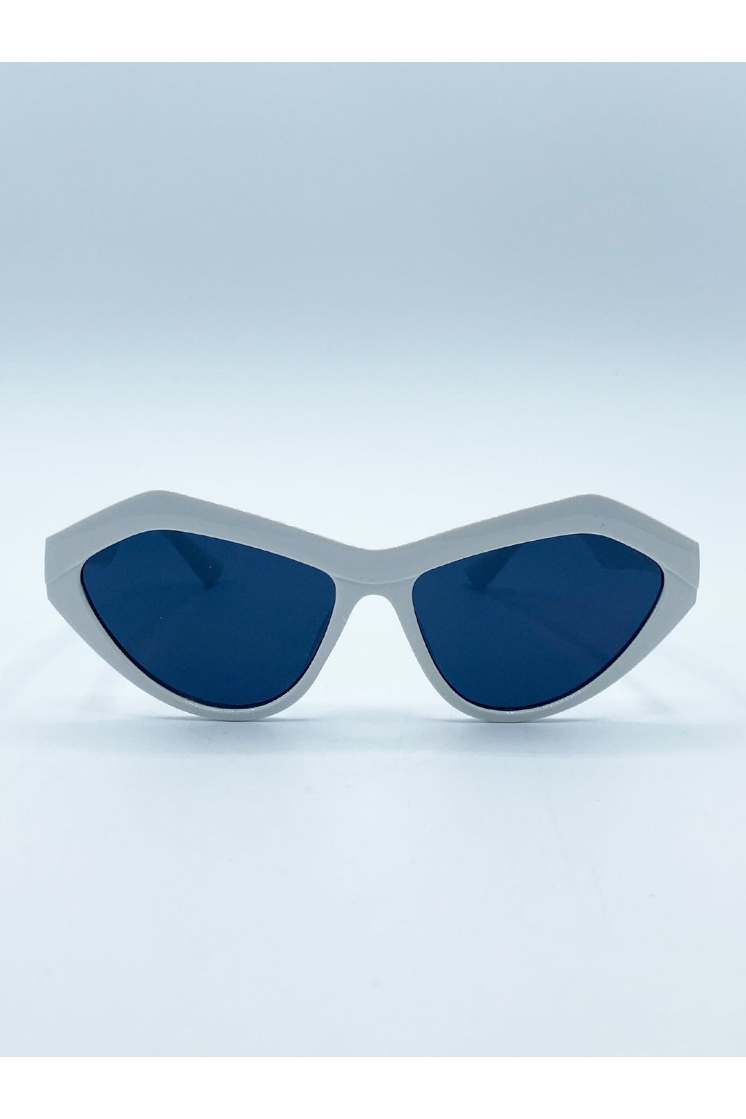 White Angular Sunglasses, Image 1 of 6