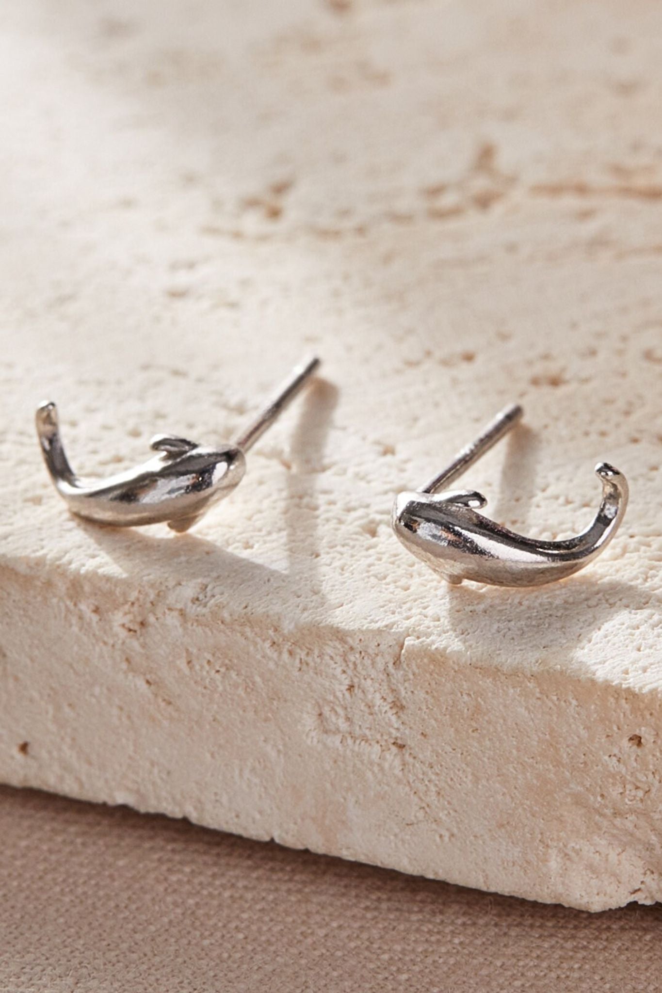 Silver Sterling Silver Koi Fish Stud Earrings, Image 2 of 3