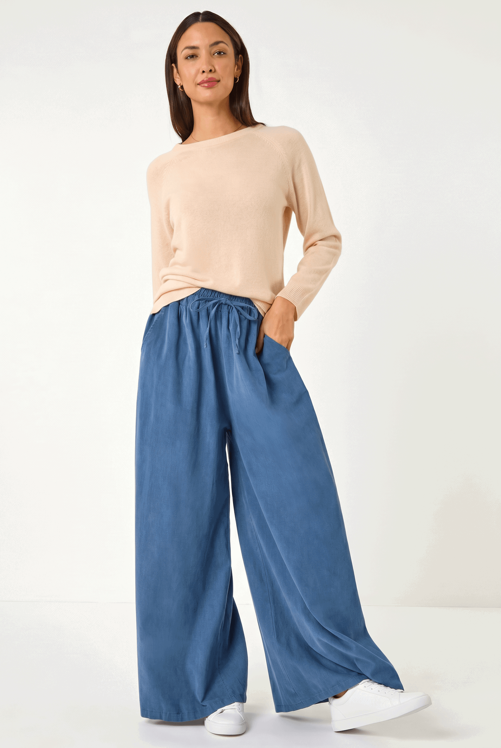 Denim Baby Corduroy Wide Leg Trousers, Image 1 of 7