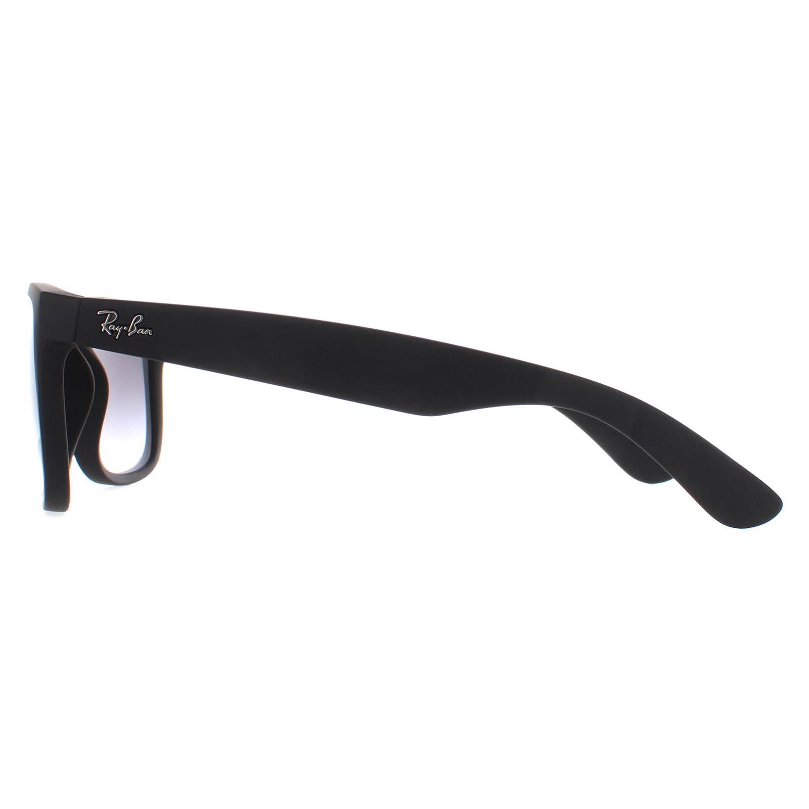 Black Ray-Ban Black Rectangle Rubber Black Grey Gradient Sunglasses, Image 3 of 4