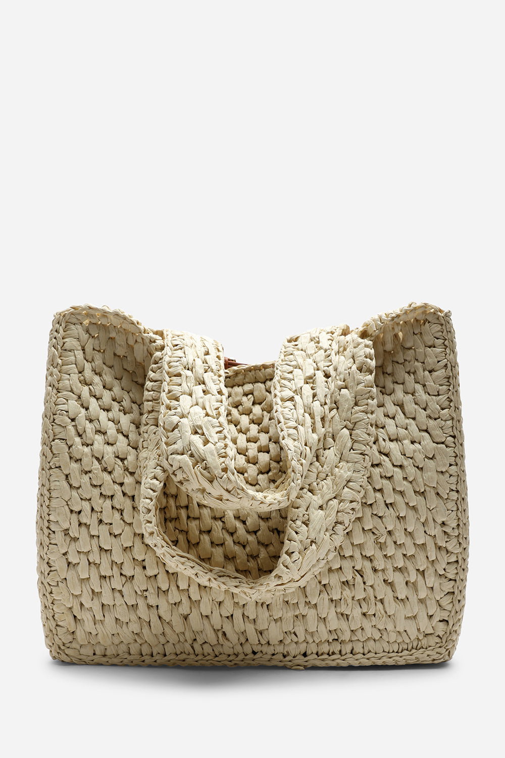 Natural Where's That From Natural Vivid Raffia Tote Bag, Image 1 of 5