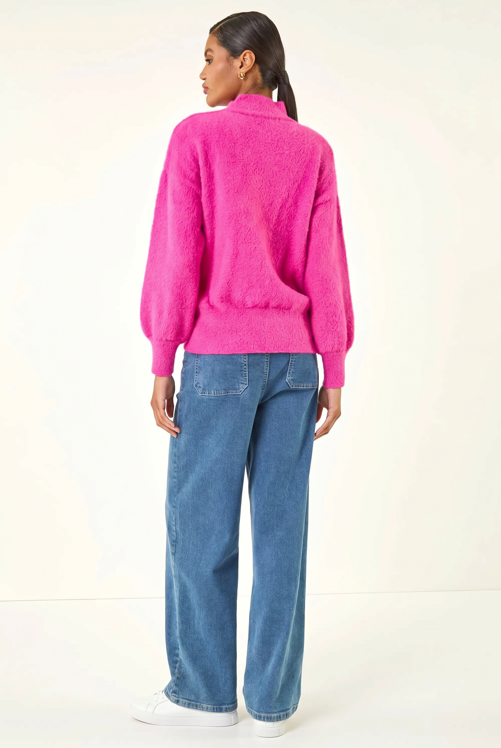 Pink Sparkly Bow Knit Jumper, Image 4 of 5