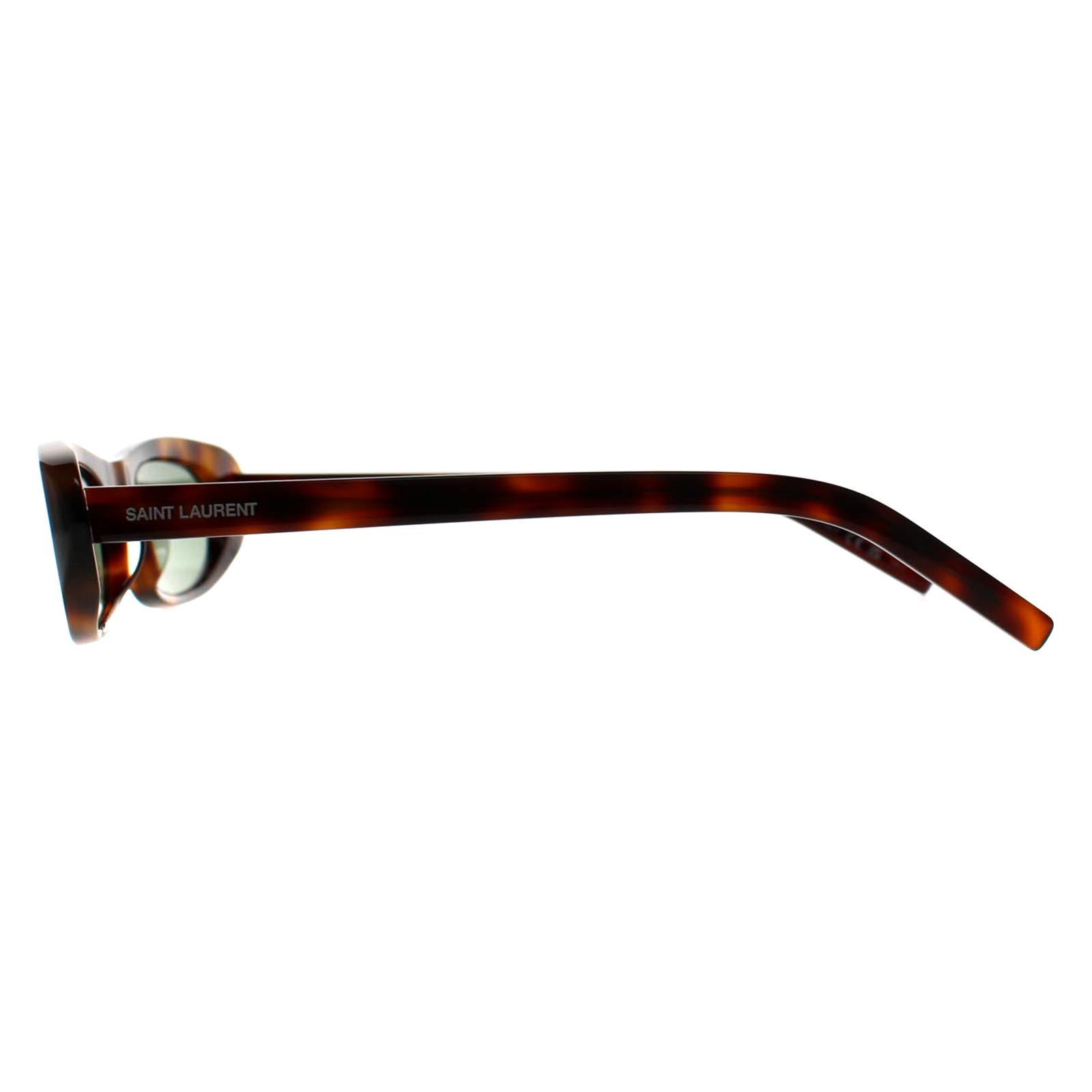 Brown Rectangle Shiny Dark Havana Green SL557, Image 3 of 3