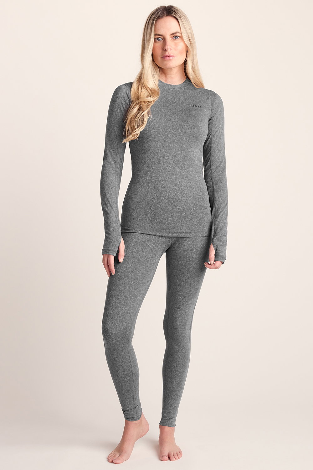 Grey Snowdon Thermal Crew Neck Base Layer, Image 4 of 5