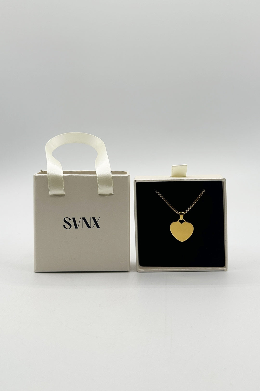 Gold Heart Shape Pendant Necklace - Gift boxed, Image 4 of 6