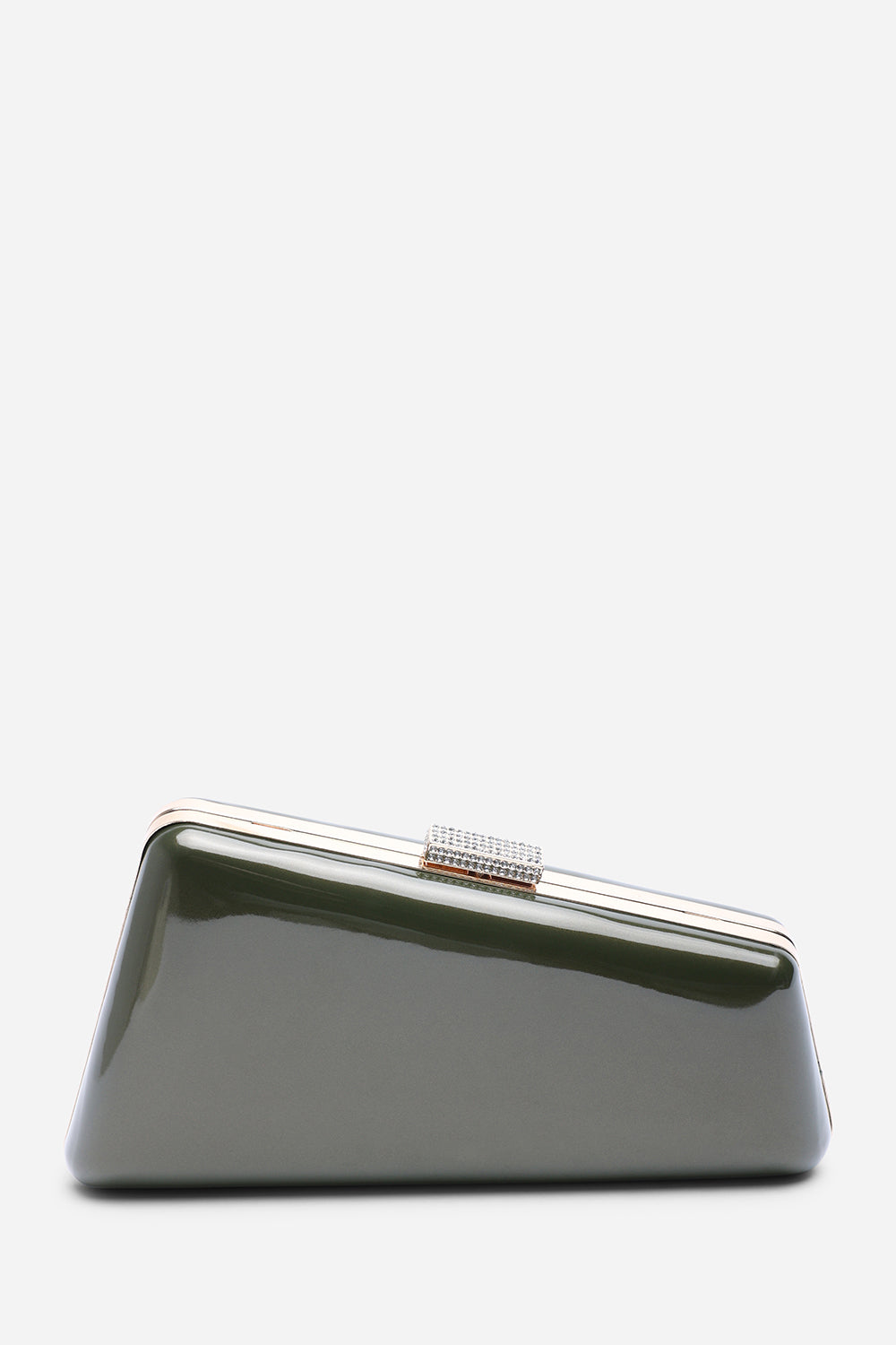 Green Lark Asymmetric Metallic Clutch Bag, Image 3 of 7