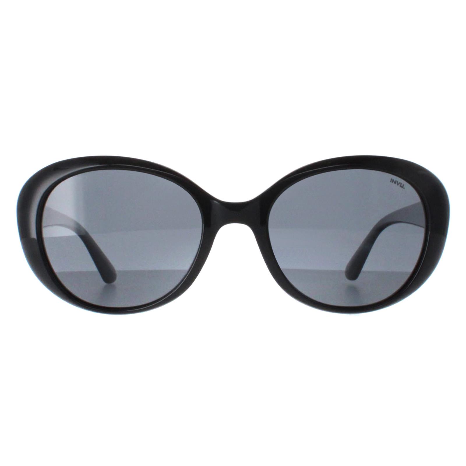 Black Invu Black Oval Black Grey Polarized B2022, Image 1 of 5