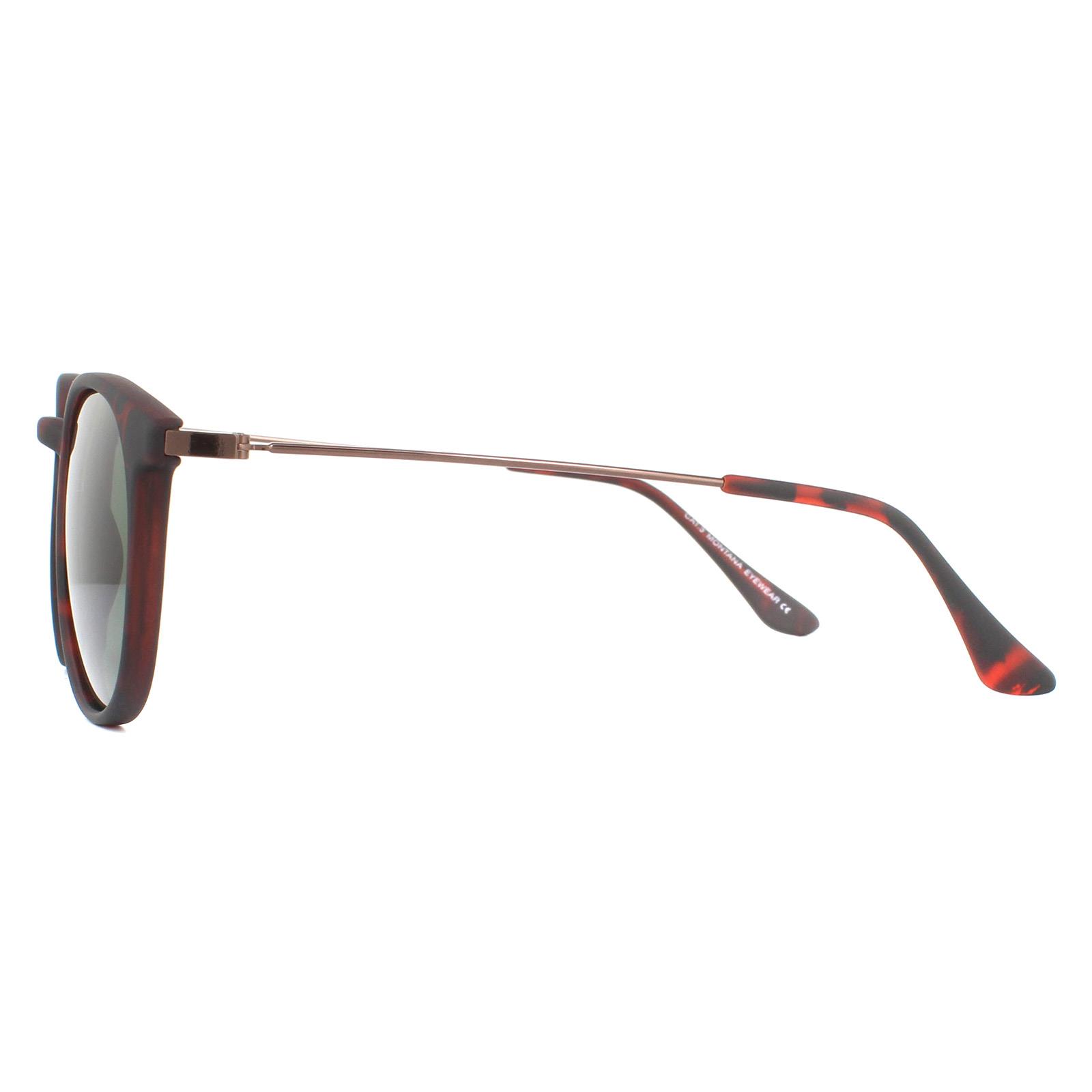Brown Round Brown Turtle Rubbertouch G15 Green Polarized Sunglasses, Image 3 of 4