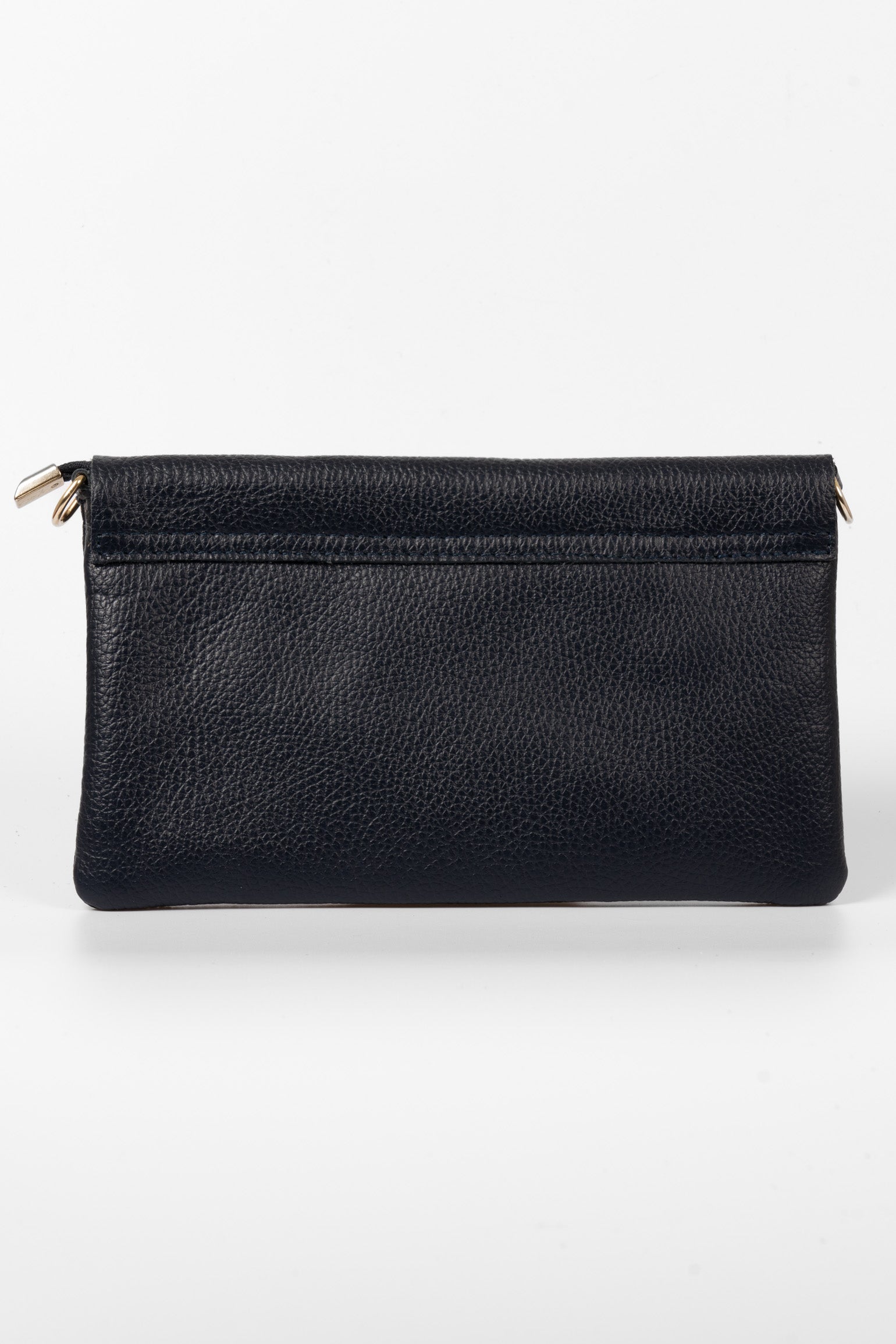 Navy Blue Italian Leather Clutch Bag, Image 2 of 3