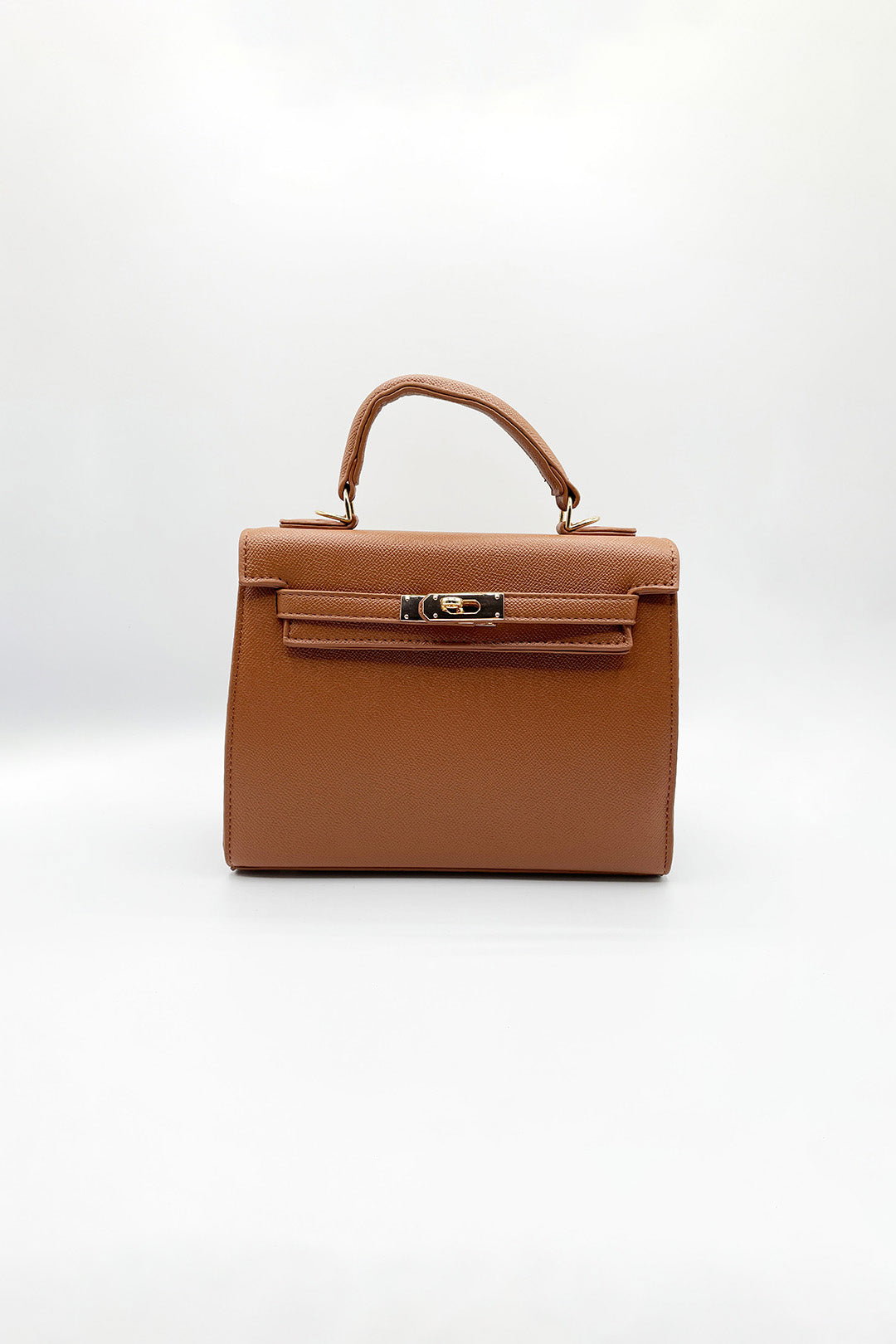 Brown Top Handle Satchel Tote Bag, Image 2 of 5