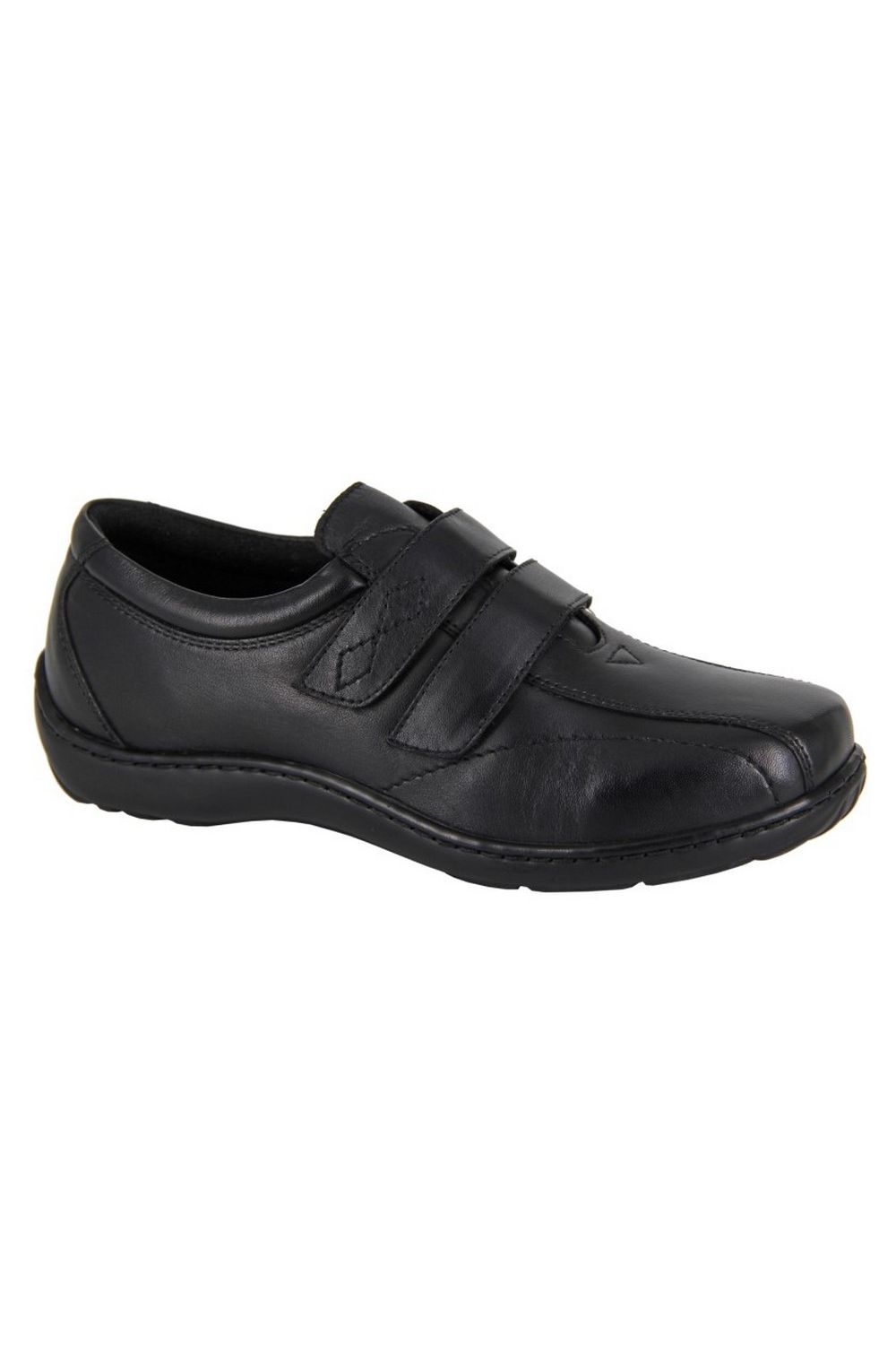 Black Softie Leather Extra Wide Casual Shoes, Image 1 of 2