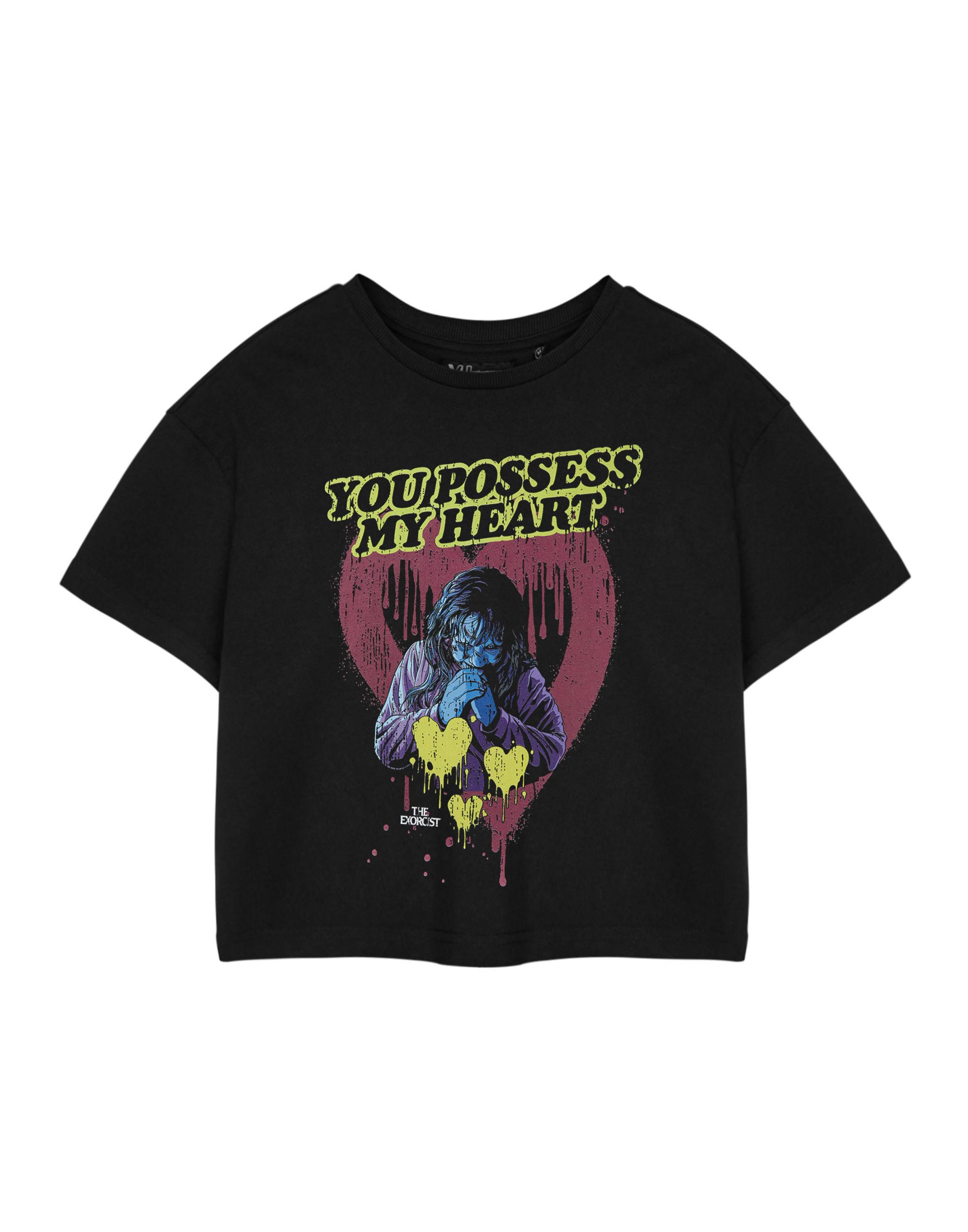 Black Exorcist You Cropped Short Sleeved T-Shirt, Image 3 of 6