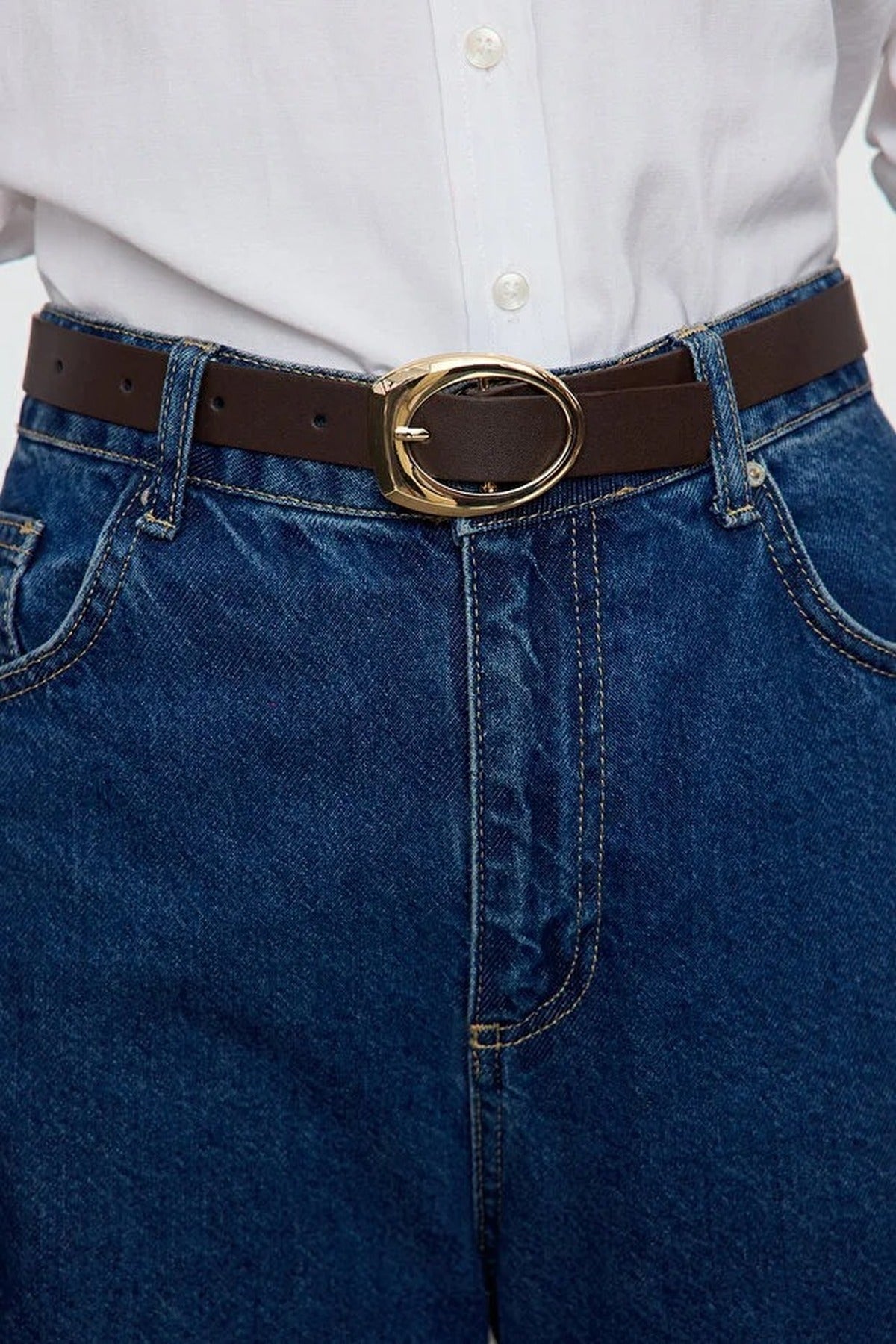 Multi WOVCOR Multi Double Pack Slim Oval Buckle Women’s Belt Set, Image 3 of 3