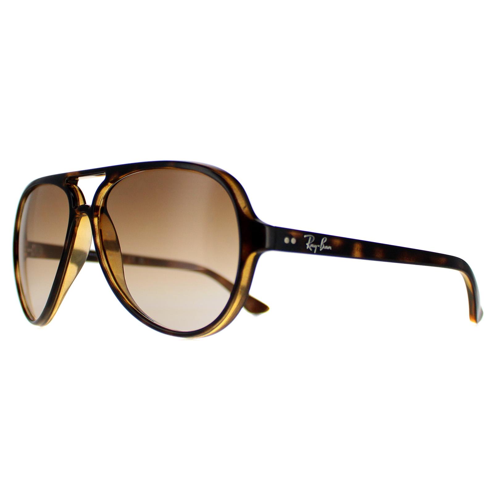 Brown Aviator Light Havana Brown Gradient Cats 5000 4125 Sunglasses, Image 2 of 4