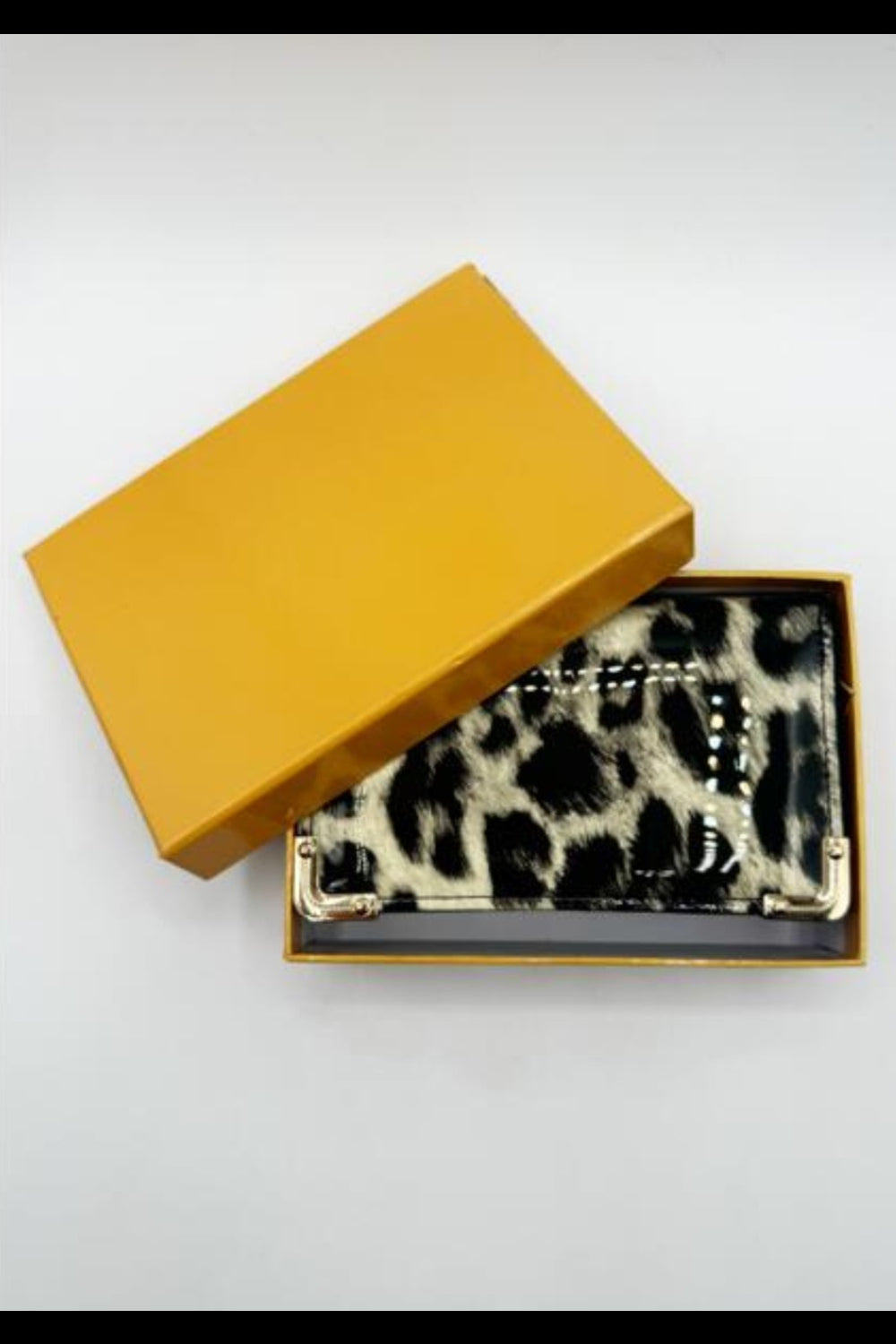 Black Shine Leopard Print Purse, Image 3 of 3