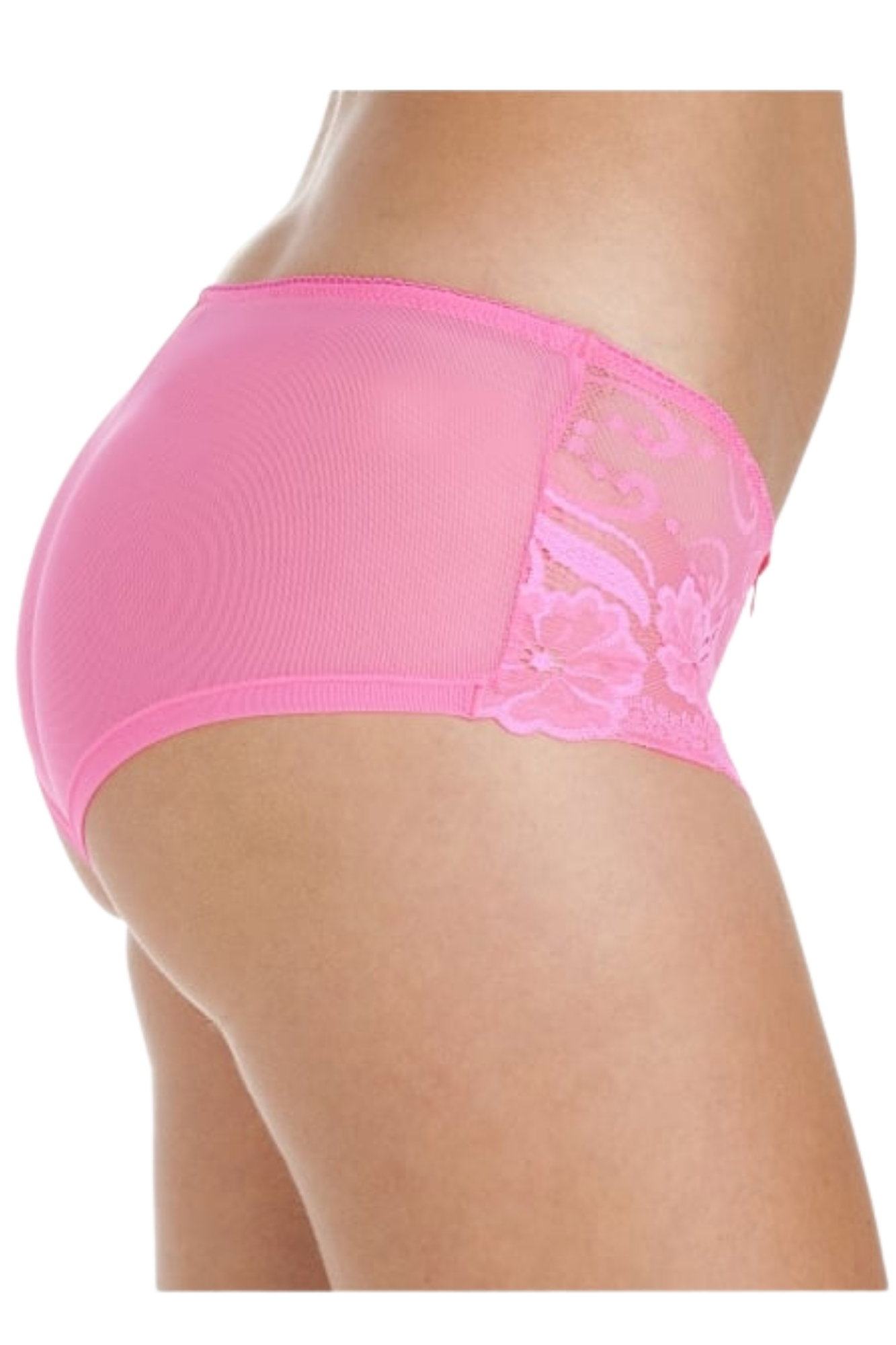 Pink Camille Lingerie Pink 2 Pack  Floral Lace Boxershort, Image 4 of 4