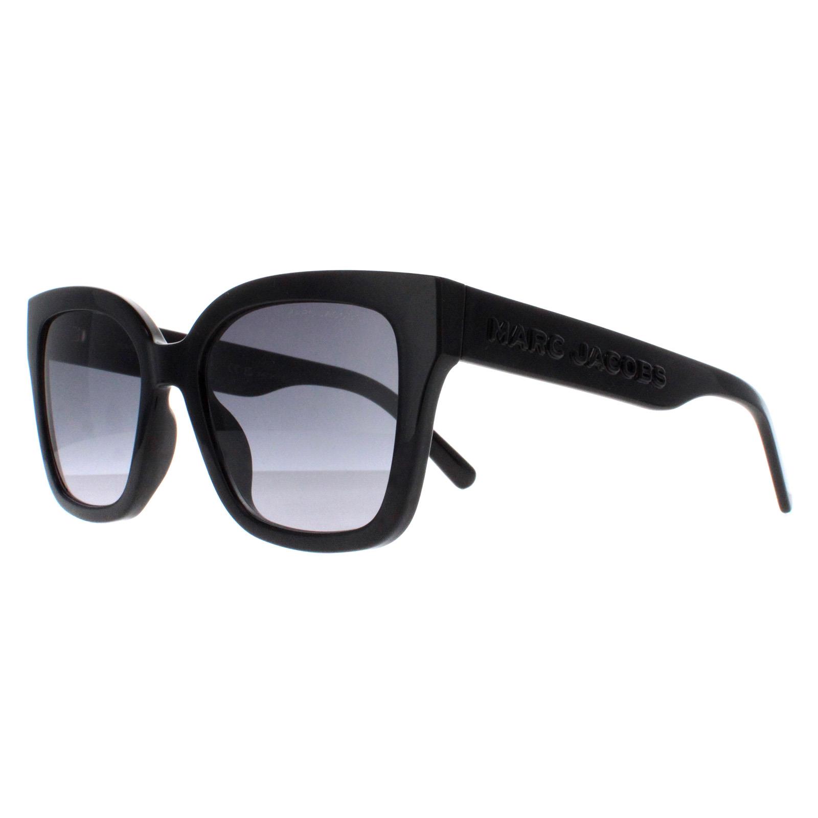 Black Marc Jacobs Black Square Shiny Black Dark Grey Gradient MARC 658/S, Image 2 of 4