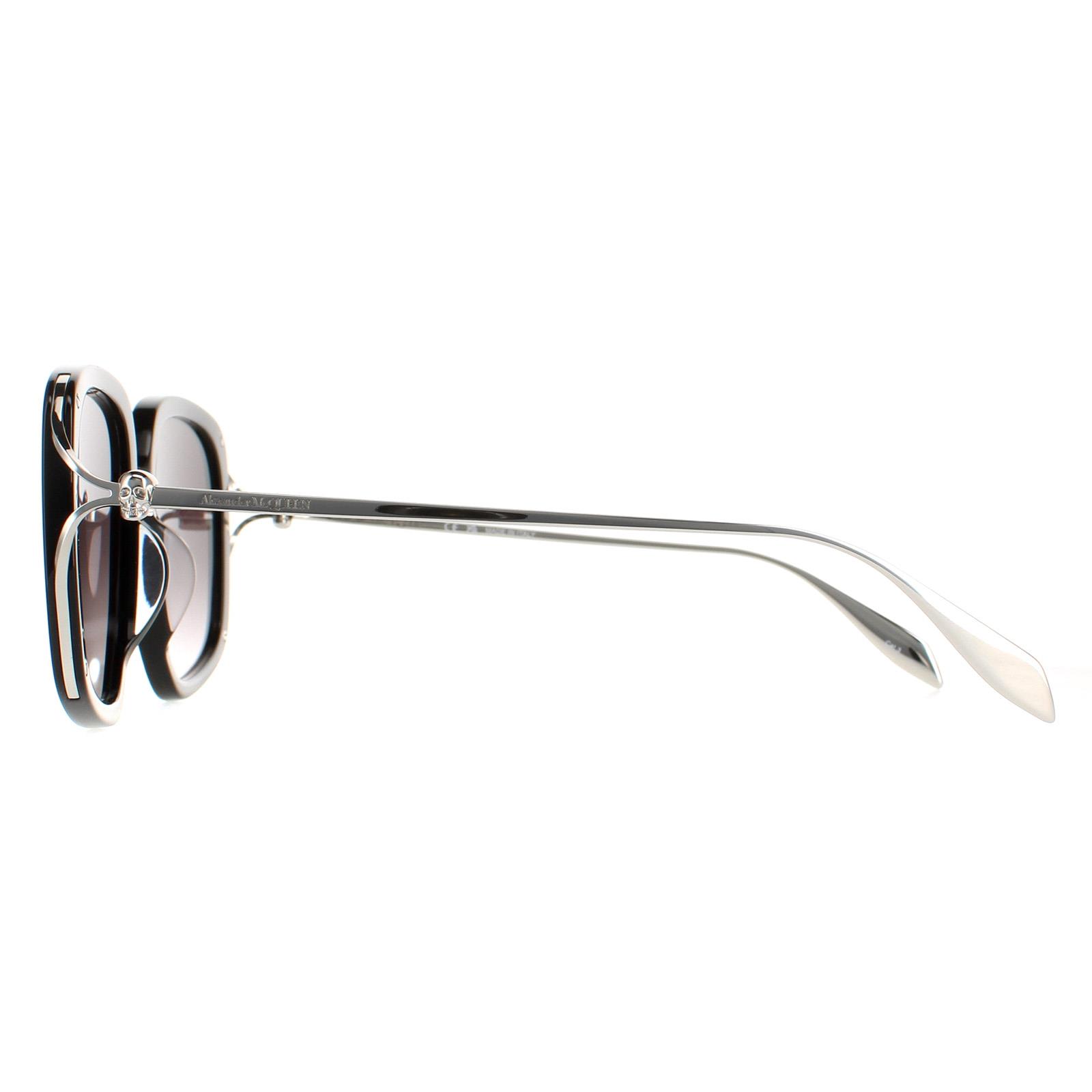 Black Alexander McQueen Black Square Black Silver Grey Gradient AM0374S, Image 3 of 7